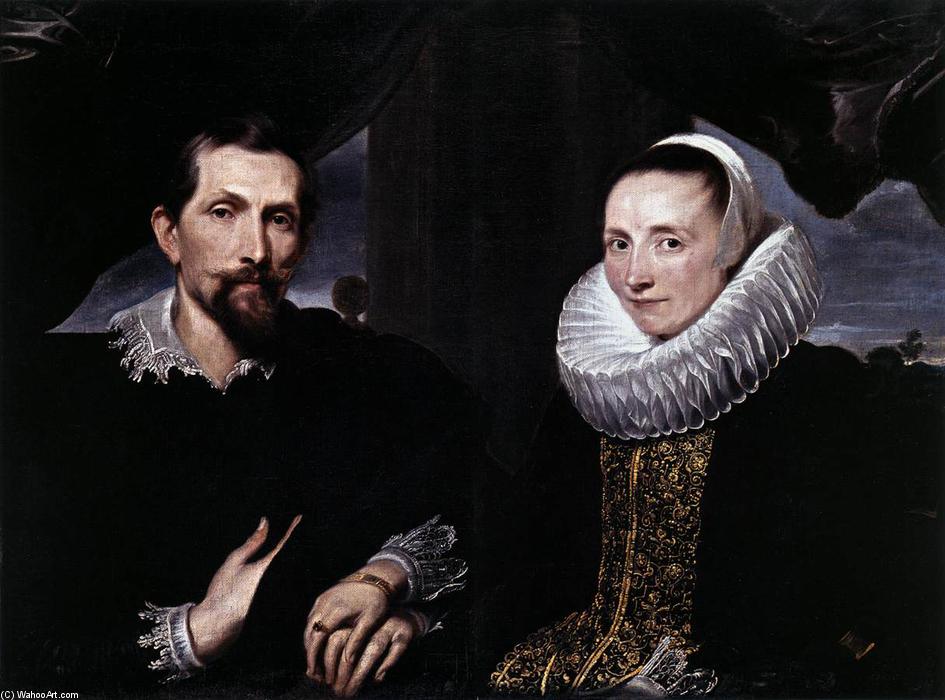 Wikioo.org - The Encyclopedia of Fine Arts - Painting, Artwork by Anthony Van Dyck - Double Portrait of the Painter Frans Snyders and his Wife