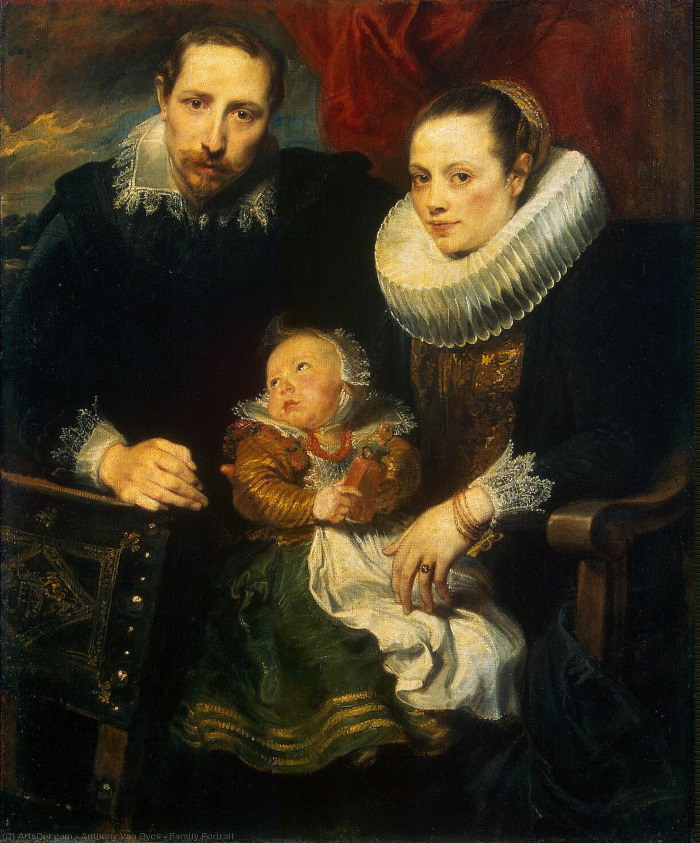 Wikoo.org - موسوعة الفنون الجميلة - اللوحة، العمل الفني Anthony Van Dyck - Family Portrait