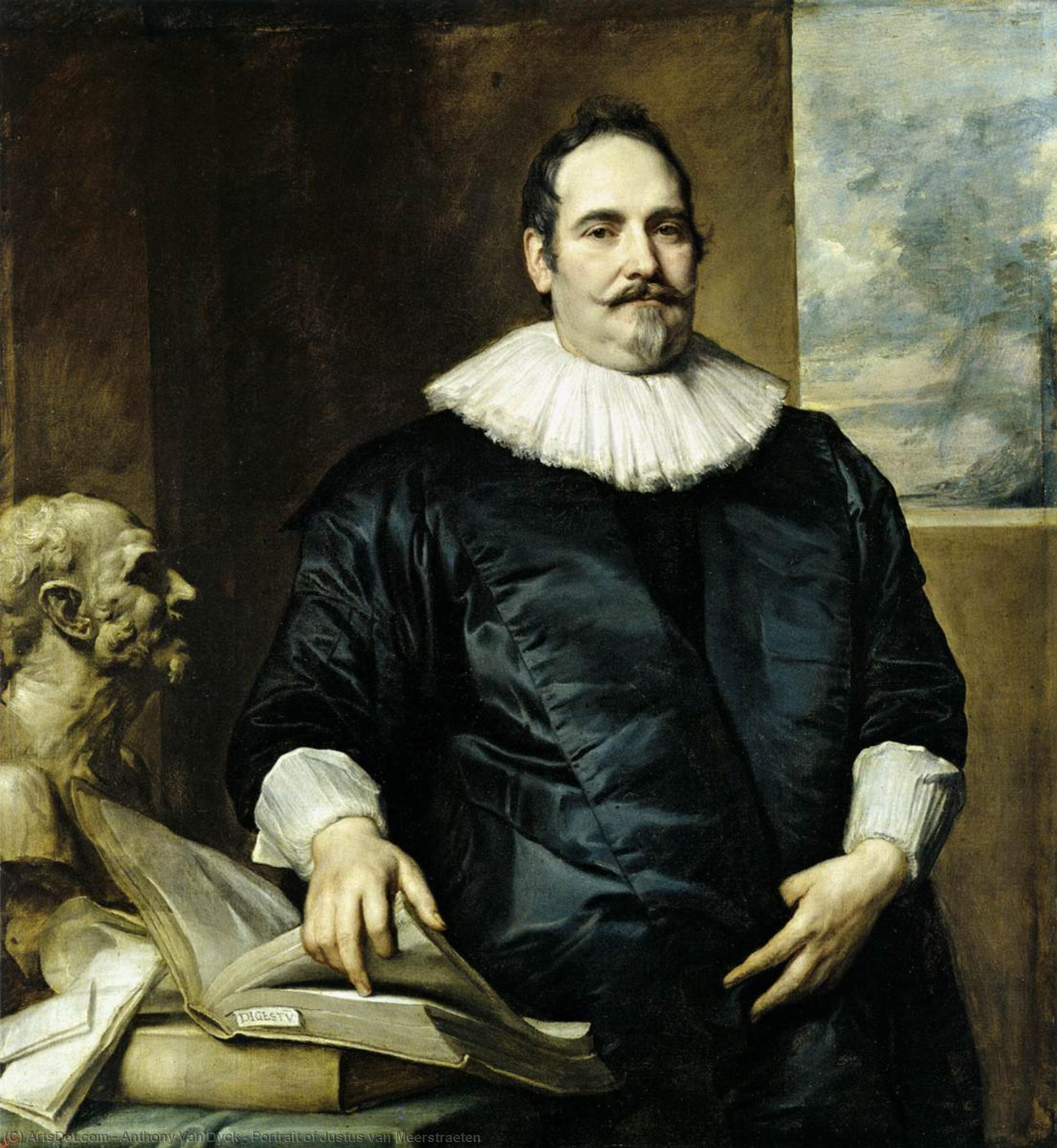 Wikioo.org - The Encyclopedia of Fine Arts - Painting, Artwork by Anthony Van Dyck - Portrait of Justus van Meerstraeten