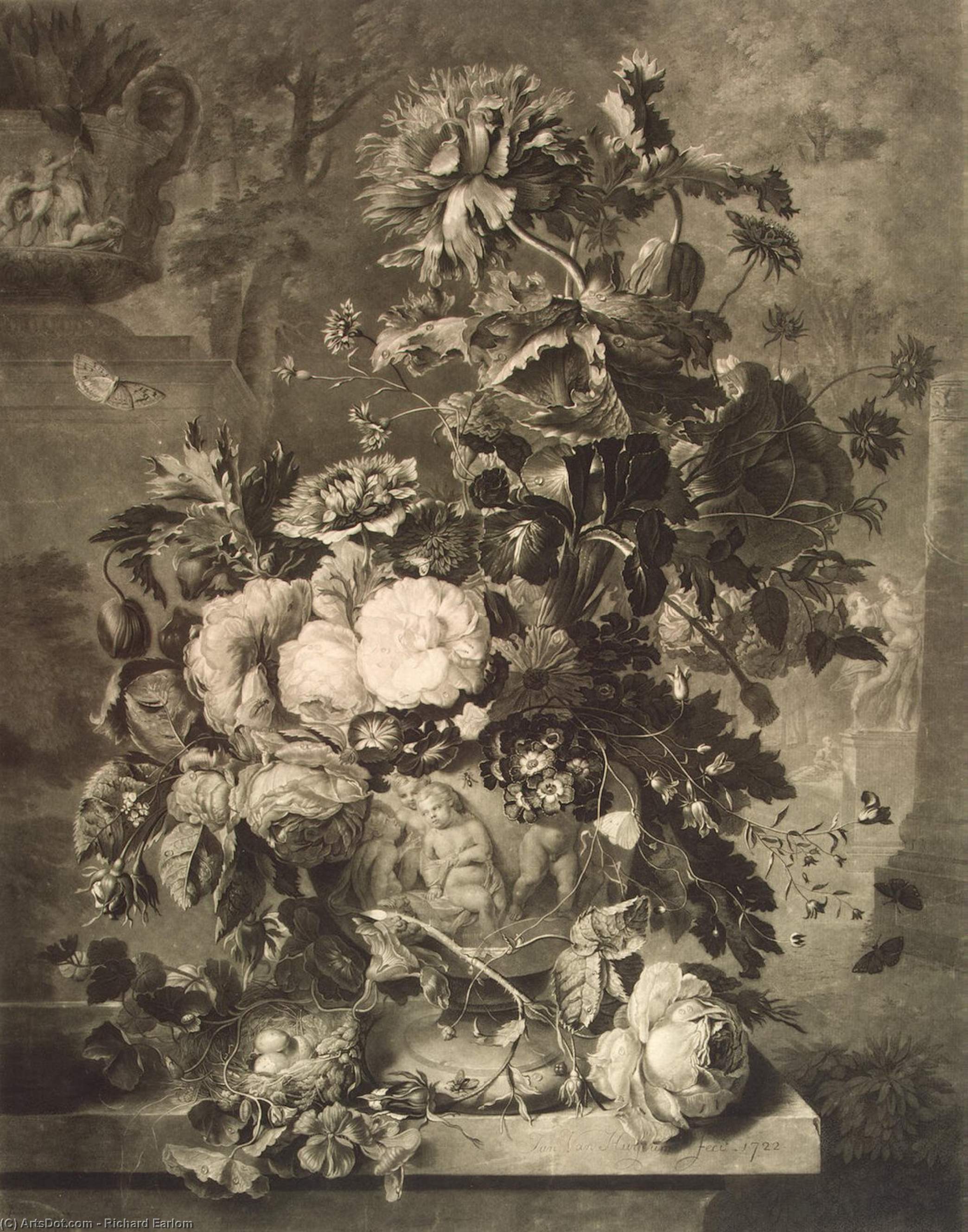 WikiOO.org - אנציקלופדיה לאמנויות יפות - ציור, יצירות אמנות Richard Earlom - Flowers