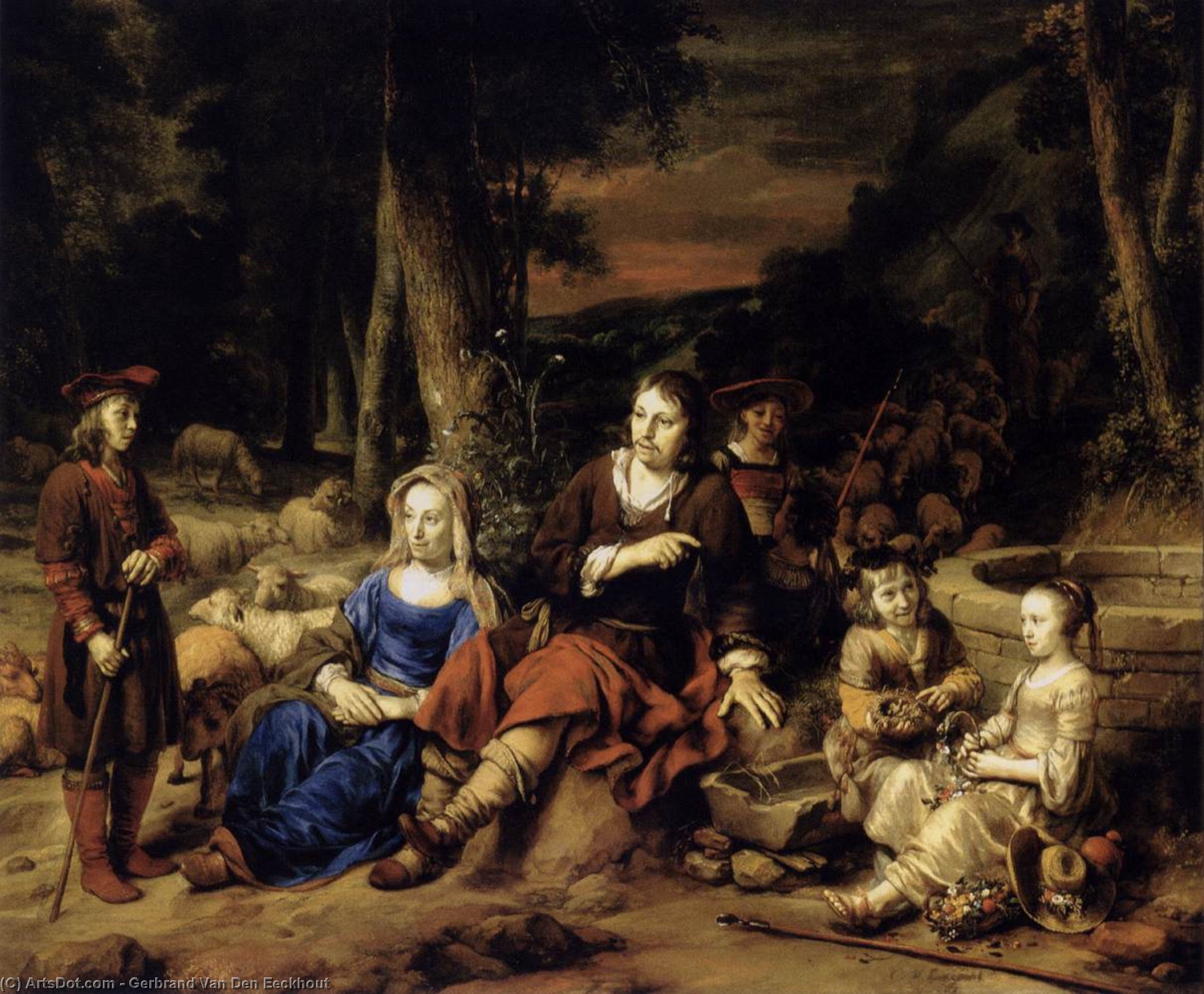 Wikioo.org - The Encyclopedia of Fine Arts - Painting, Artwork by Gerbrand Van Den Eeckhout - Portrait of a Family