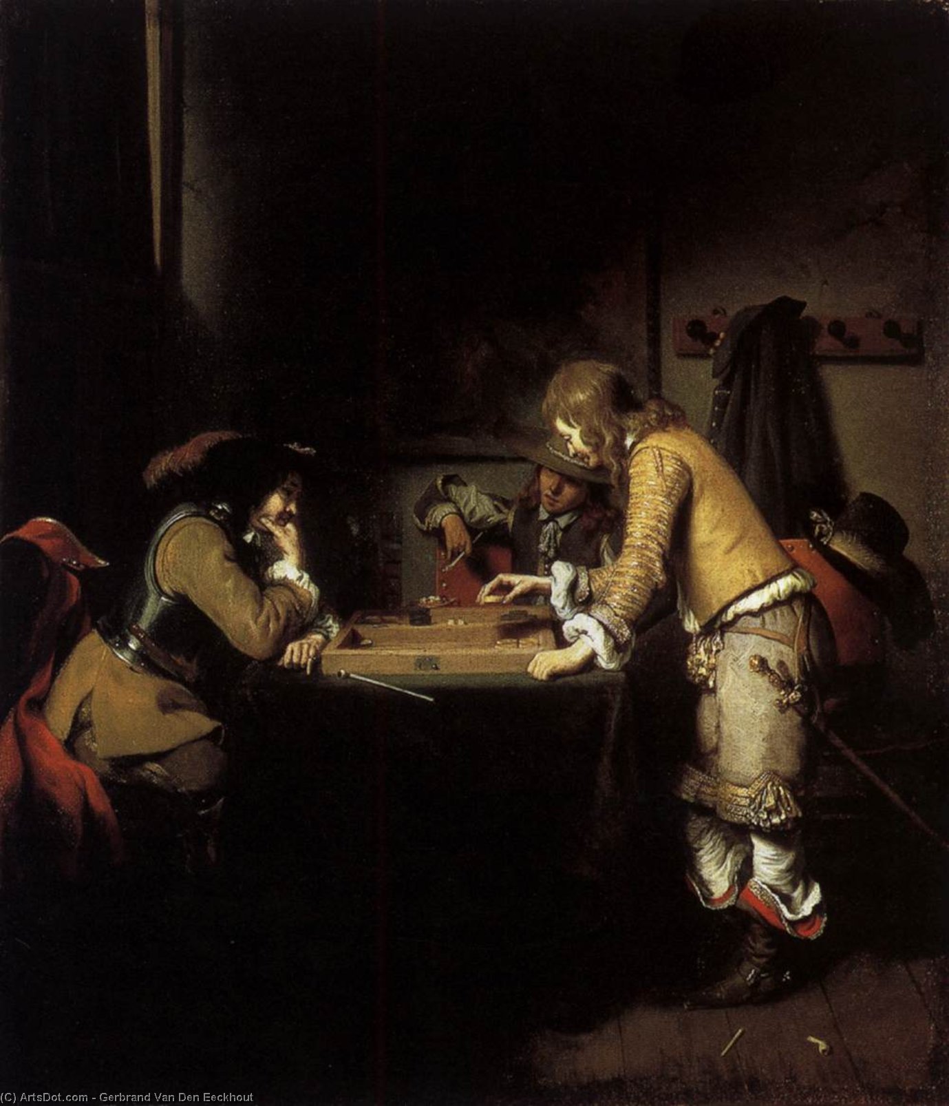 WikiOO.org - Encyclopedia of Fine Arts - Lukisan, Artwork Gerbrand Van Den Eeckhout - Tric-Trac Players