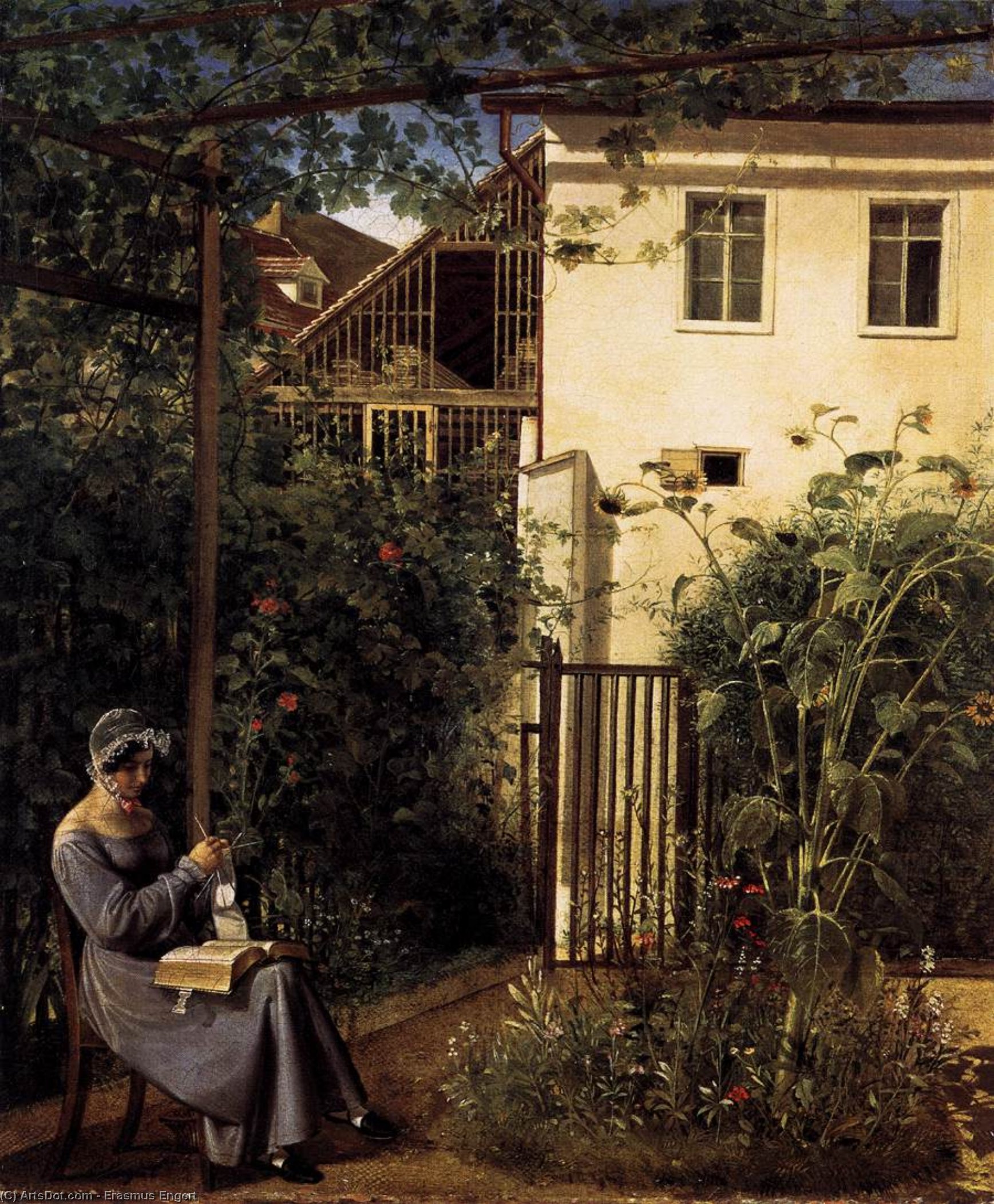 Wikioo.org – L'Encyclopédie des Beaux Arts - Peinture, Oeuvre de Erasmus Engert - viennois domestique  Jardin et