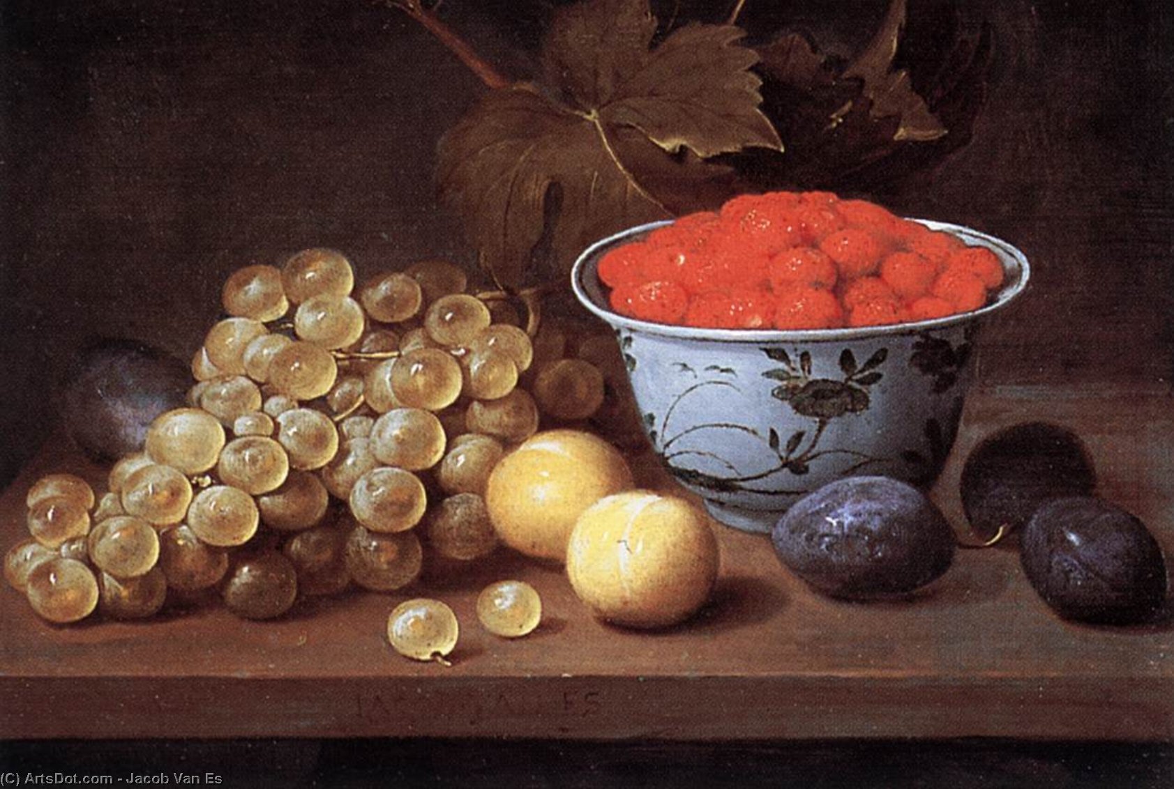 Wikioo.org - The Encyclopedia of Fine Arts - Painting, Artwork by Jacob Foppens Van Es - Still-Life with Fruit