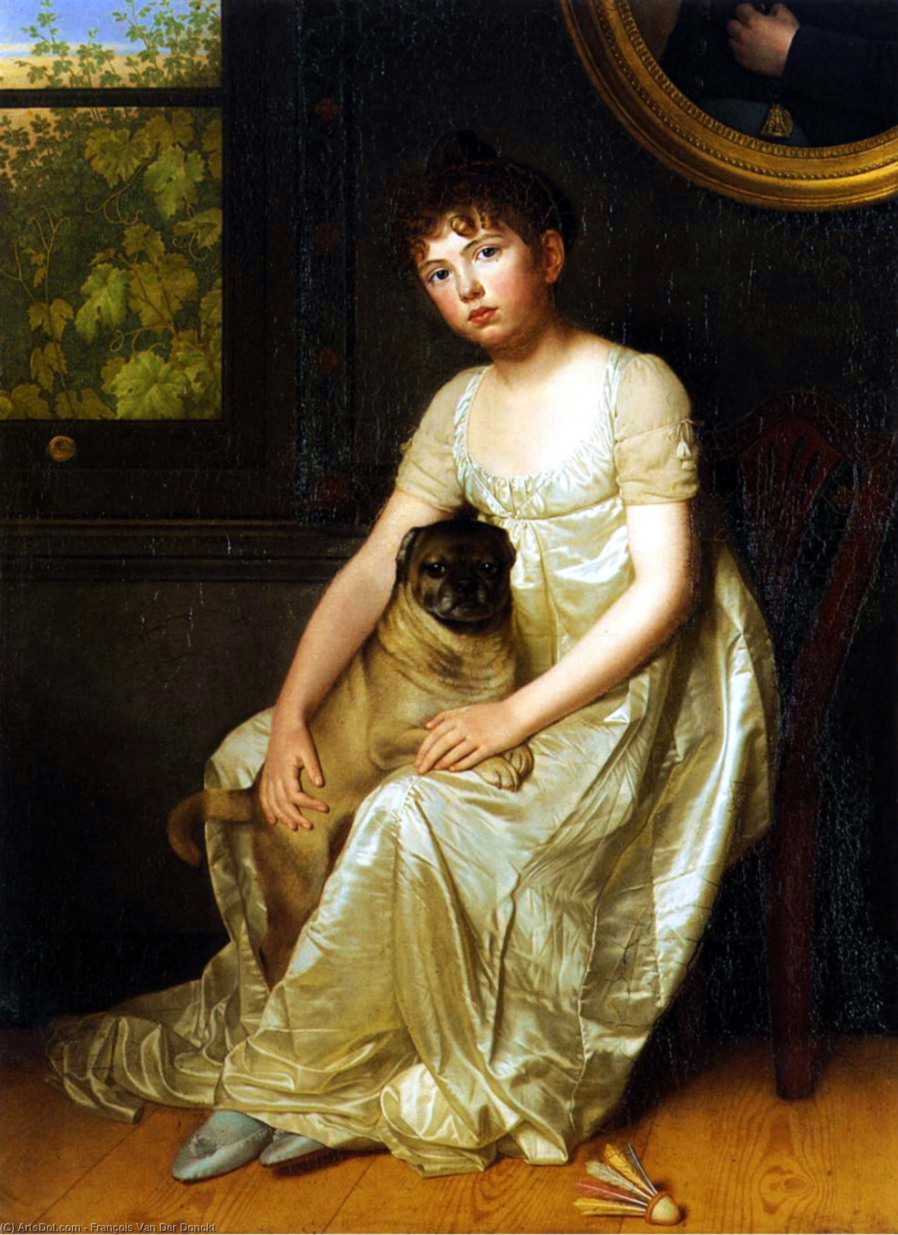 WikiOO.org - אנציקלופדיה לאמנויות יפות - ציור, יצירות אמנות François Van Der Donckt - Portrait of Sylvie de la Rue
