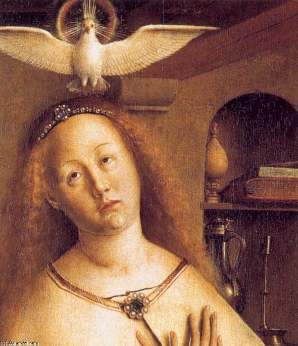 Wikioo.org - The Encyclopedia of Fine Arts - Painting, Artwork by Jan Van Eyck - The Ghent Altarpiece: Mary of the Annunciation (detail)