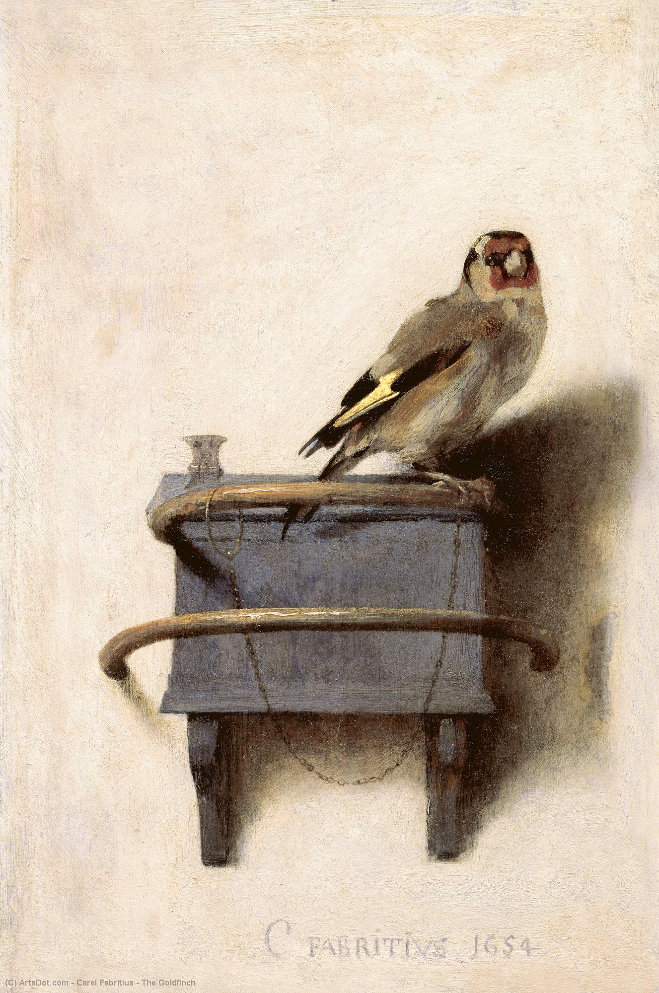 WikiOO.org - Güzel Sanatlar Ansiklopedisi - Resim, Resimler Carel Fabritius - The Goldfinch