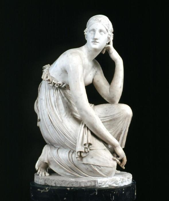 Wikioo.org - สารานุกรมวิจิตรศิลป์ - จิตรกรรม István Ferenczy - Sheperdess (Awakening of the Fine Arts)