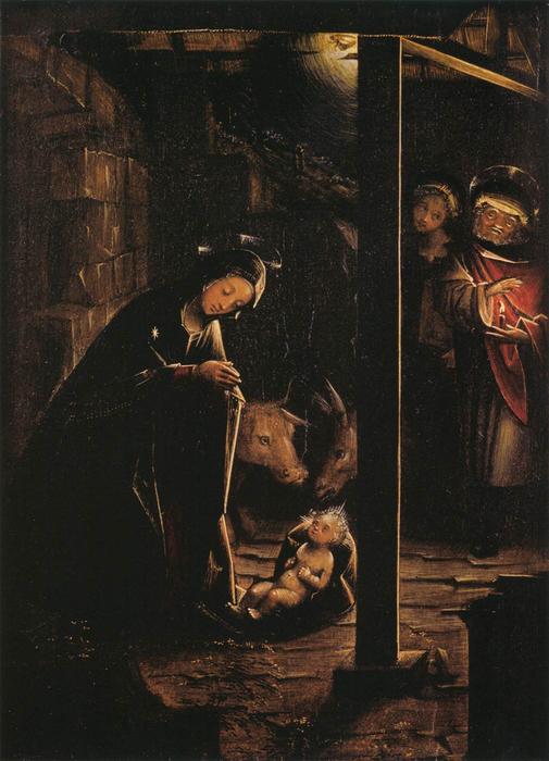 WikiOO.org - Encyclopedia of Fine Arts - Lukisan, Artwork Defendente Ferrari - Nativity in Nocturnal Light