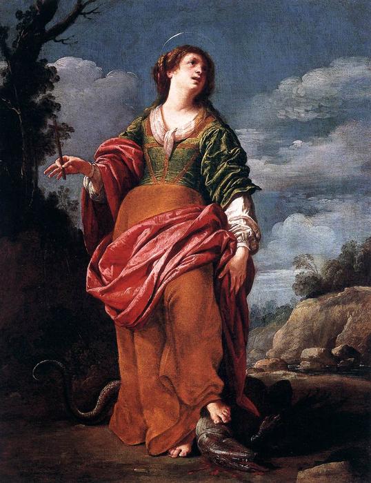 Wikioo.org – L'Encyclopédie des Beaux Arts - Peinture, Oeuvre de Lucrina Fetti - St Margaret