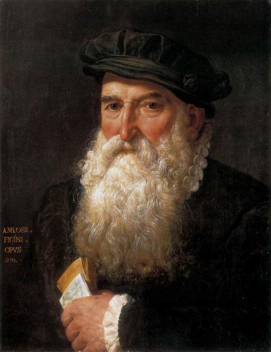 WikiOO.org - Encyclopedia of Fine Arts - Målning, konstverk Giovanni Ambrogio Figino - Portrait of Giovan Angelo Annoni