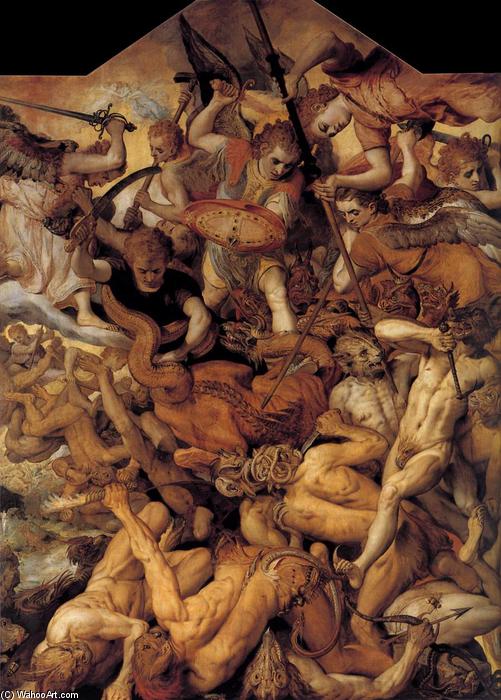 Wikioo.org - Die Enzyklopädie bildender Kunst - Malerei, Kunstwerk von Frans Floris - der Fall der `rebellious` engel
