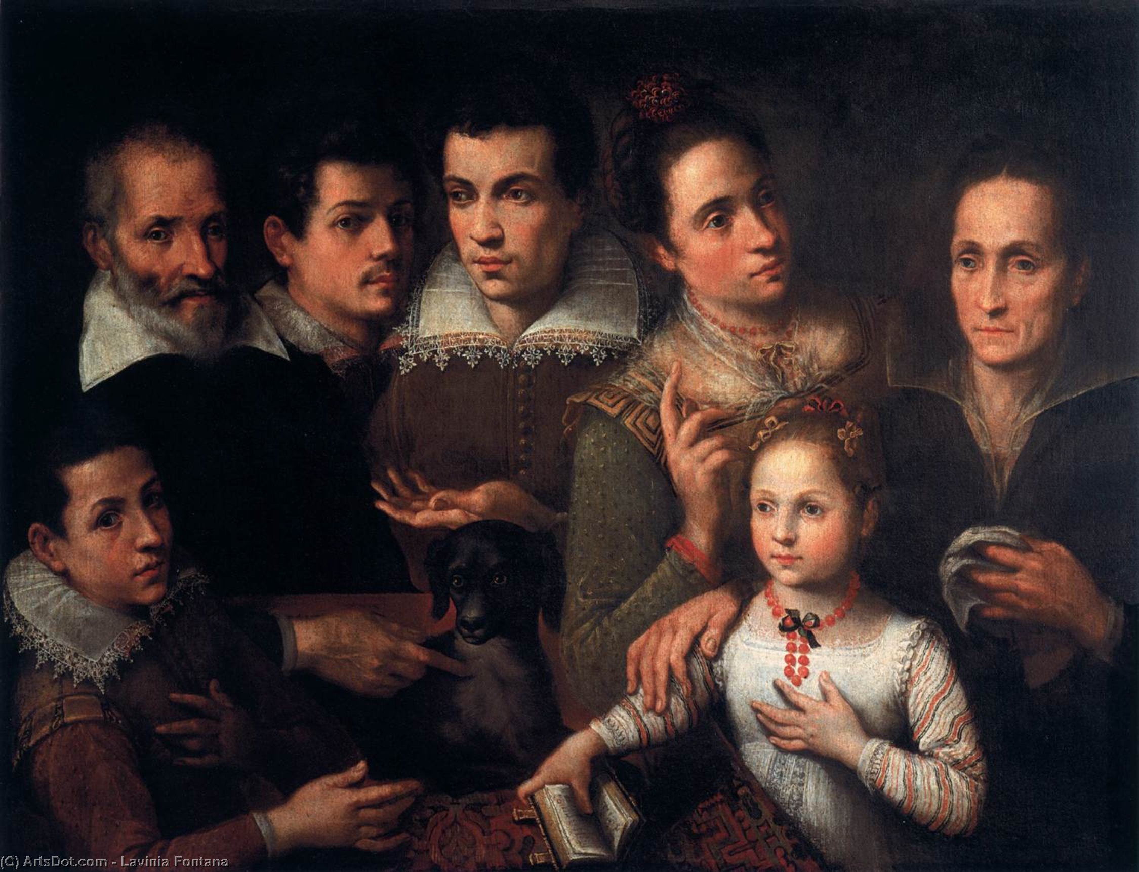 Wikioo.org - The Encyclopedia of Fine Arts - Painting, Artwork by Lavinia Fontana - Family Portrait