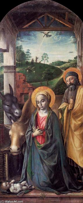 Wikioo.org – La Enciclopedia de las Bellas Artes - Pintura, Obras de arte de Vincenzo Foppa - adoración de cristo niño
