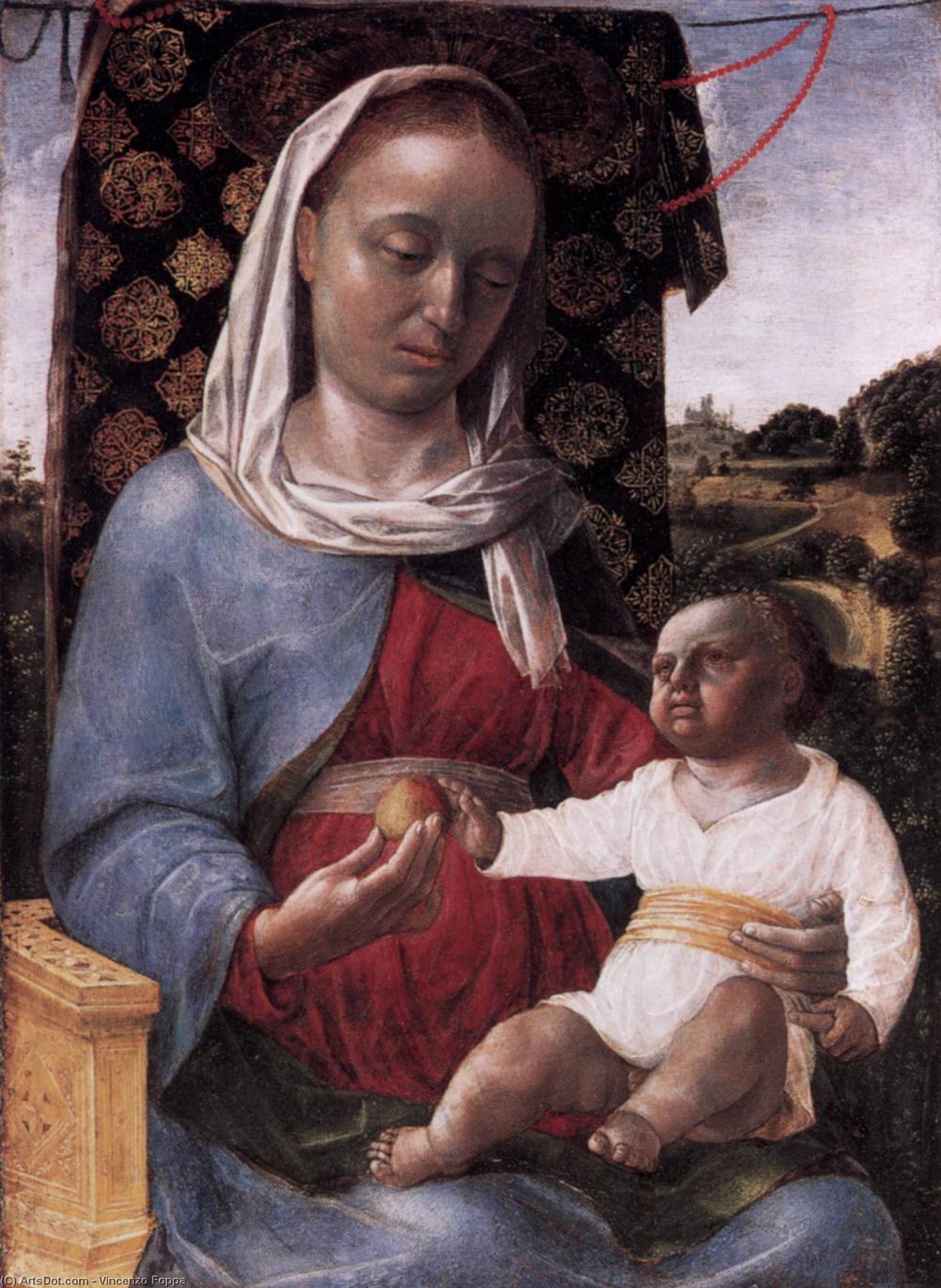 WikiOO.org - 百科事典 - 絵画、アートワーク Vincenzo Foppa - 処​​女と子供