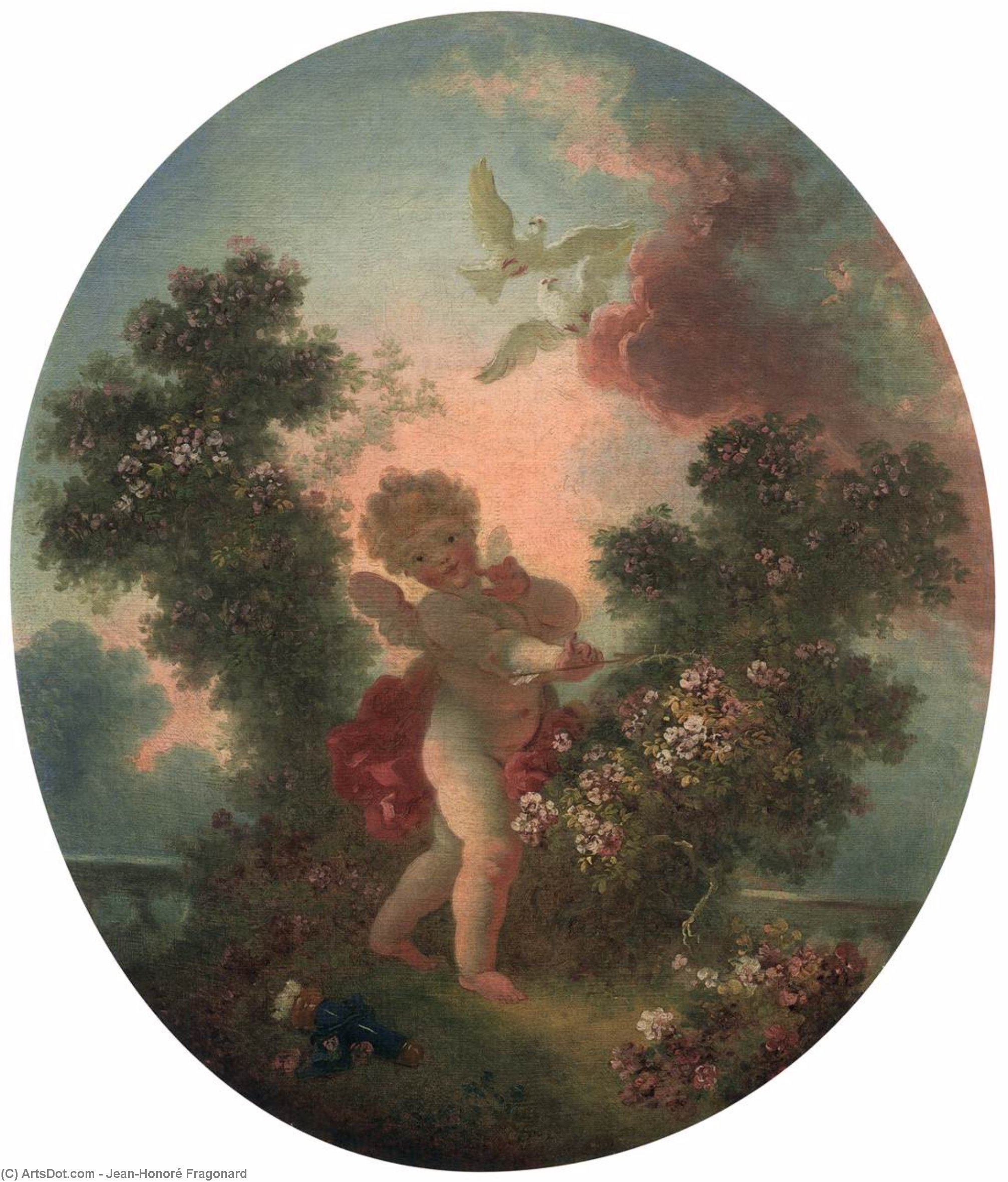 Wikioo.org – La Enciclopedia de las Bellas Artes - Pintura, Obras de arte de Jean-Honoré Fragonard - amar el Centinela