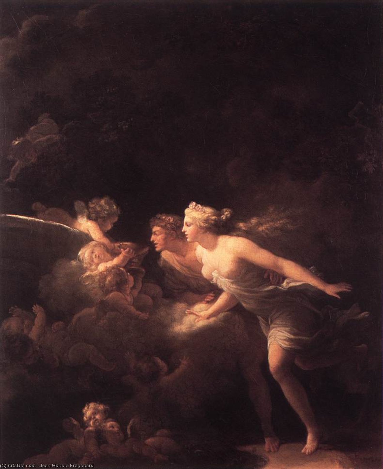 Wikioo.org - The Encyclopedia of Fine Arts - Painting, Artwork by Jean-Honoré Fragonard - The Fountain of Love