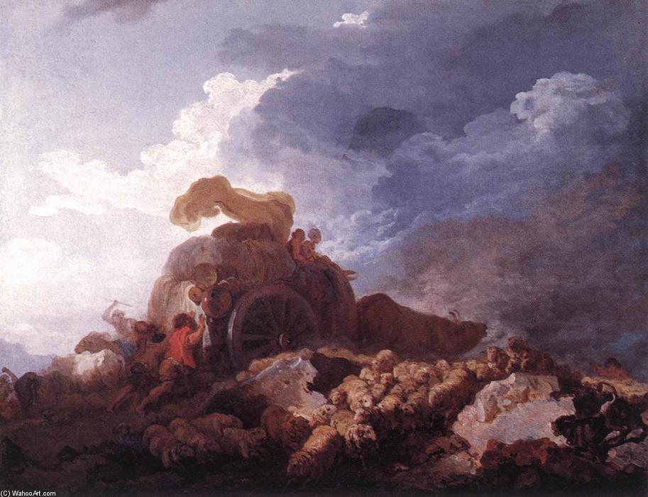 Wikioo.org - The Encyclopedia of Fine Arts - Painting, Artwork by Jean-Honoré Fragonard - The Storm