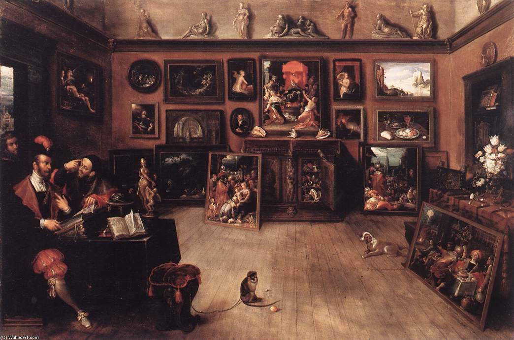 WikiOO.org - Encyclopedia of Fine Arts - Malba, Artwork Frans Francken The Younger - An Antique Dealer's Gallery