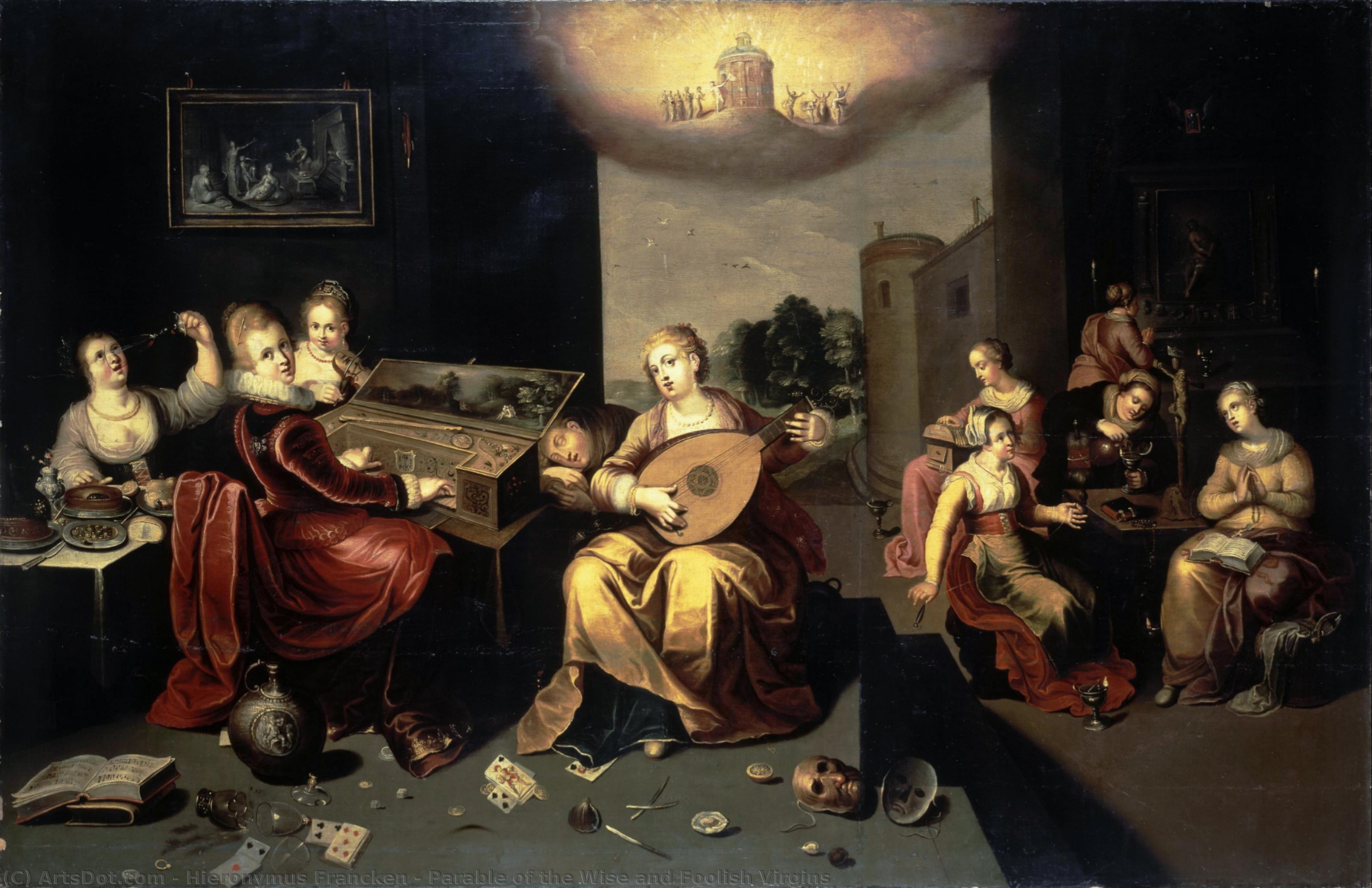 WikiOO.org - Encyclopedia of Fine Arts - Maleri, Artwork Hieronymus Francken - Parable of the Wise and Foolish Virgins