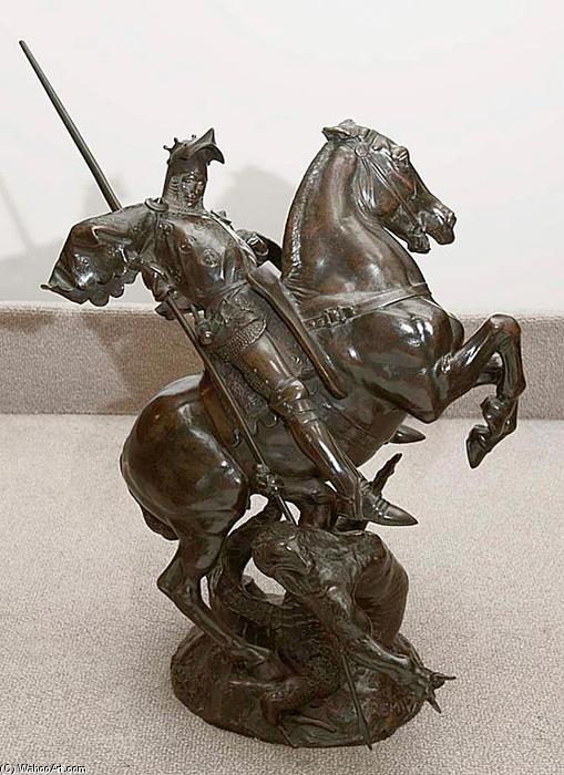 WikiOO.org - Encyclopedia of Fine Arts - Maalaus, taideteos Emmanuel Frémiet - Saint George Slaying the Dragon