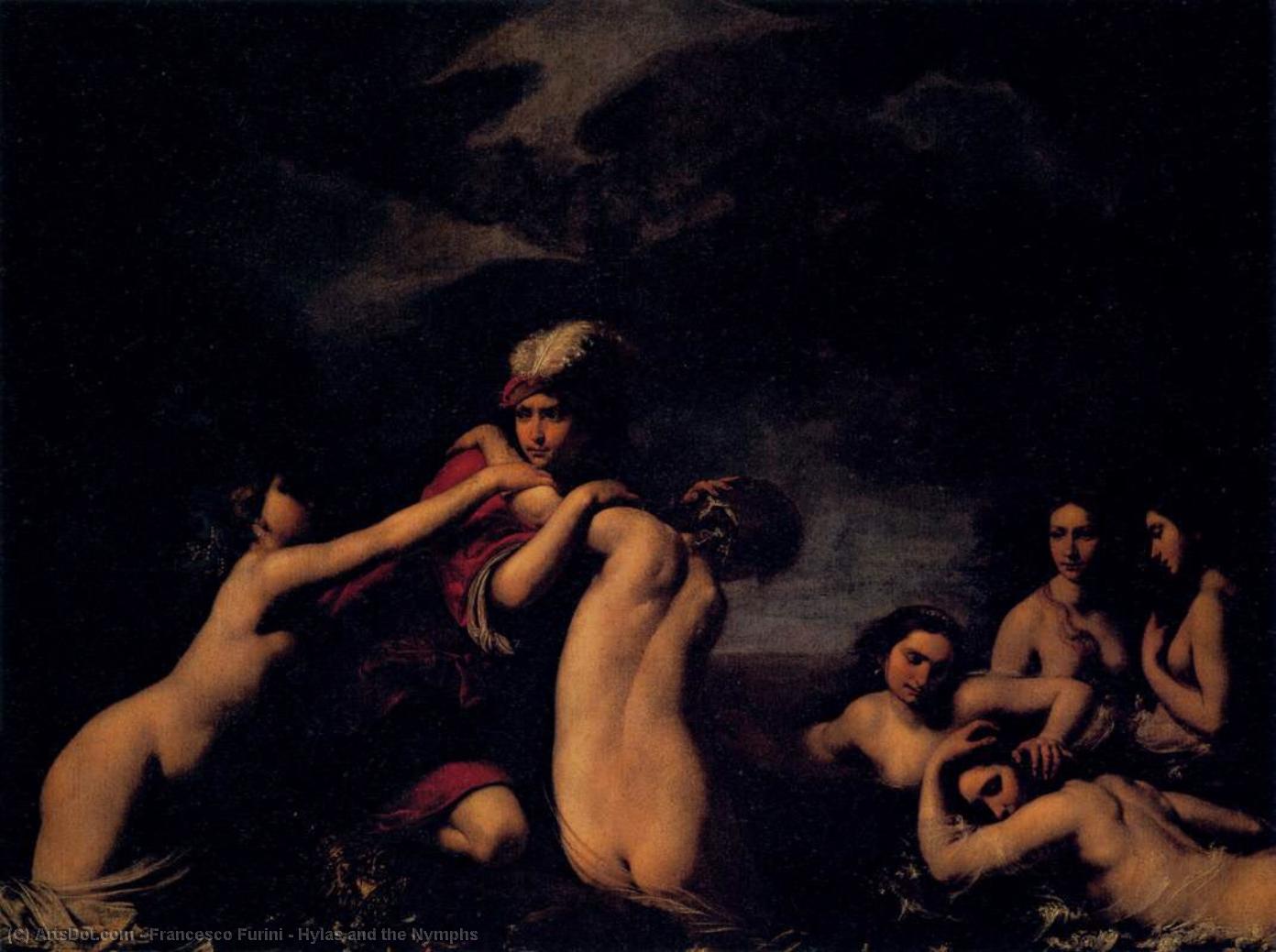 Wikioo.org - The Encyclopedia of Fine Arts - Painting, Artwork by Francesco Furini - Hylas and the Nymphs