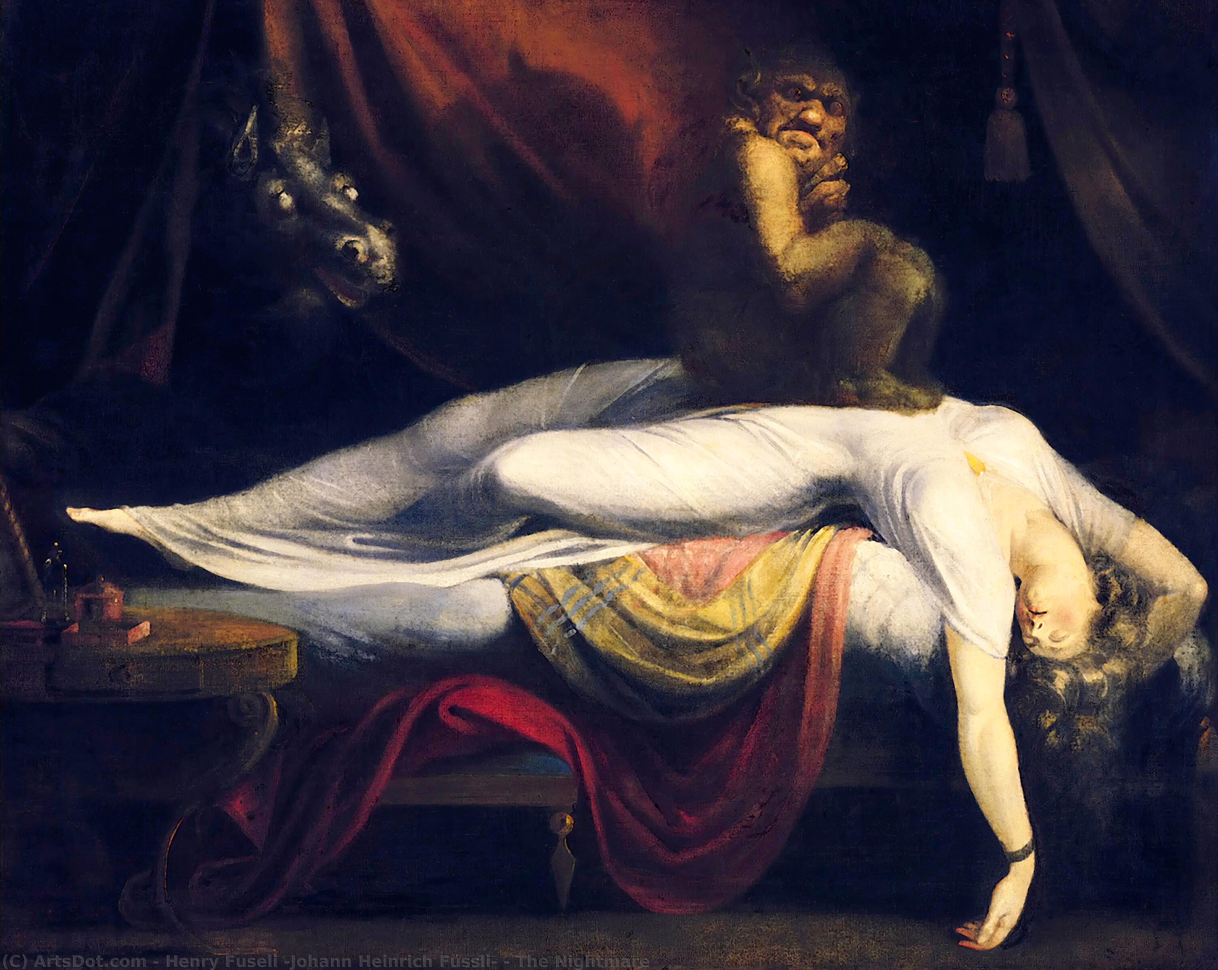 WikiOO.org - אנציקלופדיה לאמנויות יפות - ציור, יצירות אמנות Henry Fuseli (Johann Heinrich Füssli) - The Nightmare