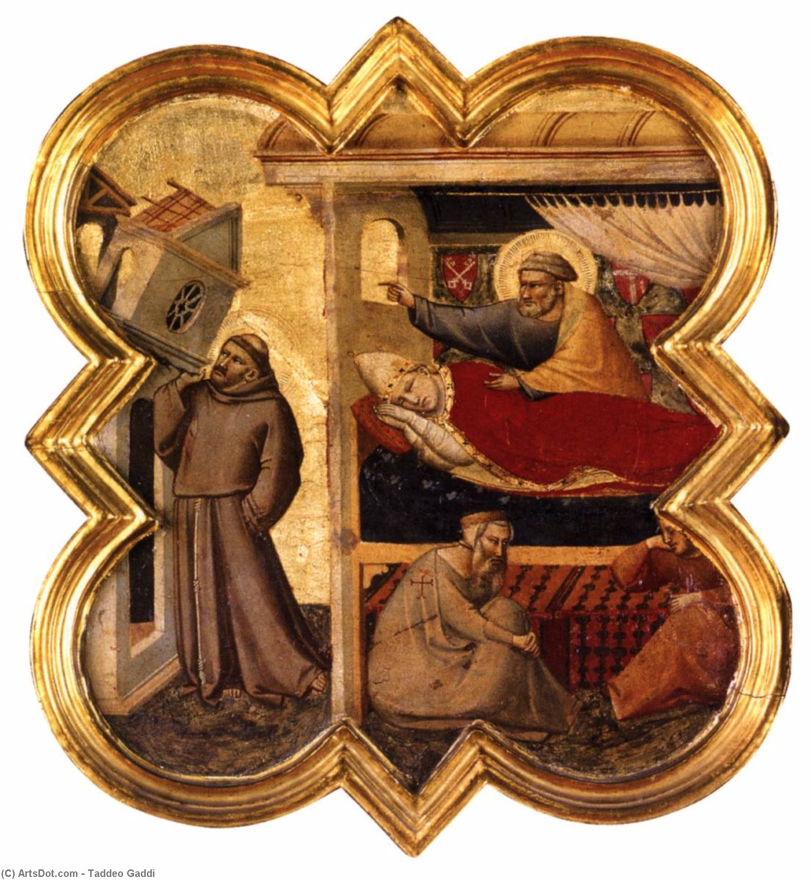 Wikioo.org - The Encyclopedia of Fine Arts - Painting, Artwork by Taddeo Gaddi - Scene from the Life of St Francis