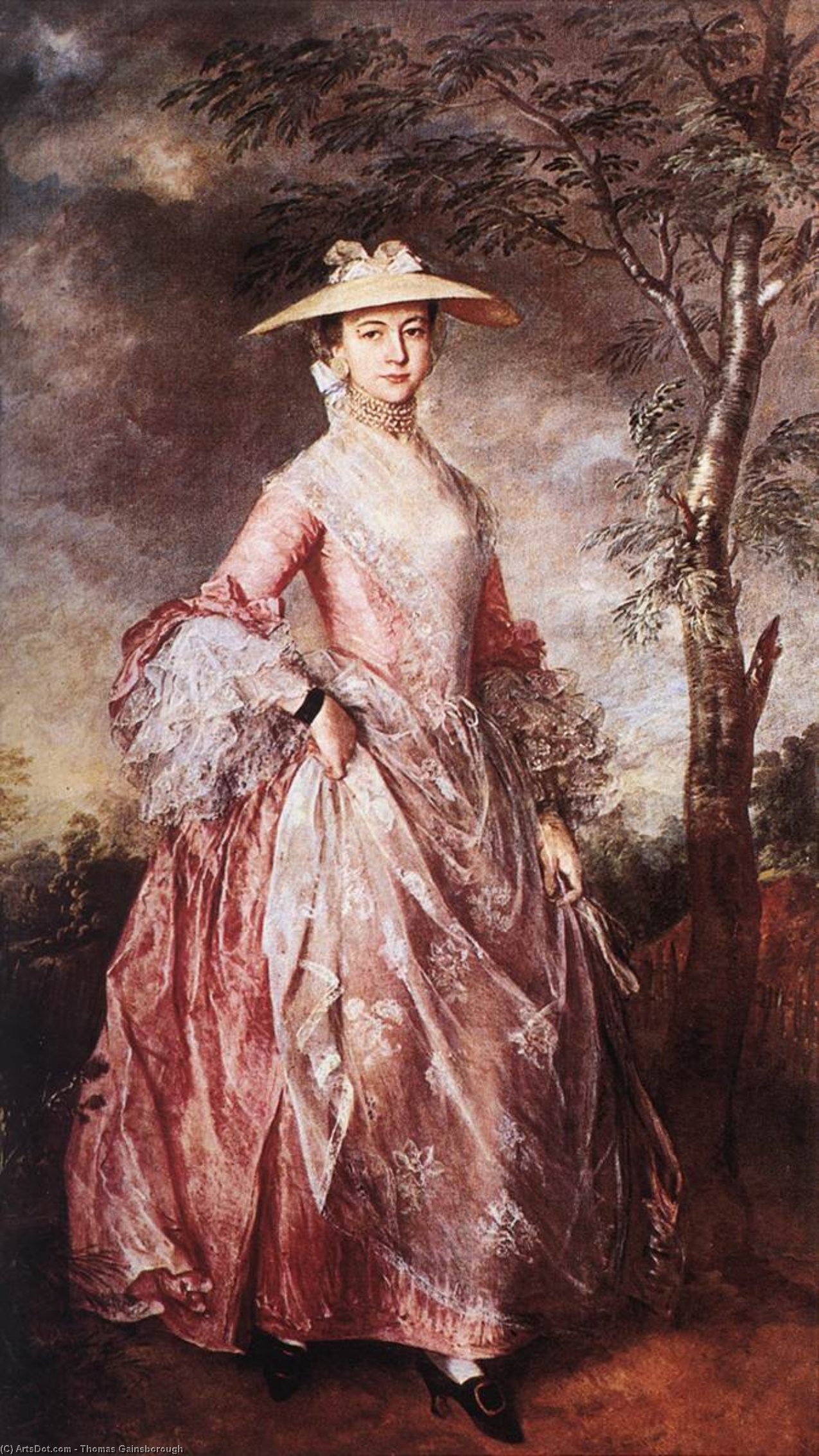 WikiOO.org – 美術百科全書 - 繪畫，作品 Thomas Gainsborough - 豪玛丽，伯爵夫人