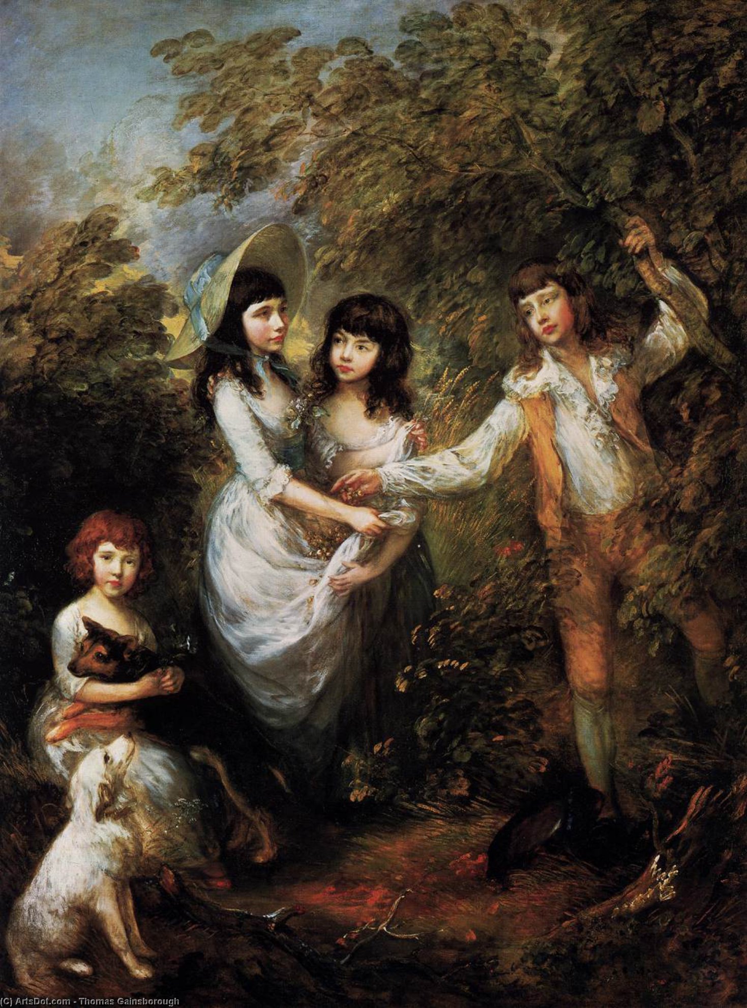Wikioo.org - The Encyclopedia of Fine Arts - Painting, Artwork by Thomas Gainsborough - The Marsham Children
