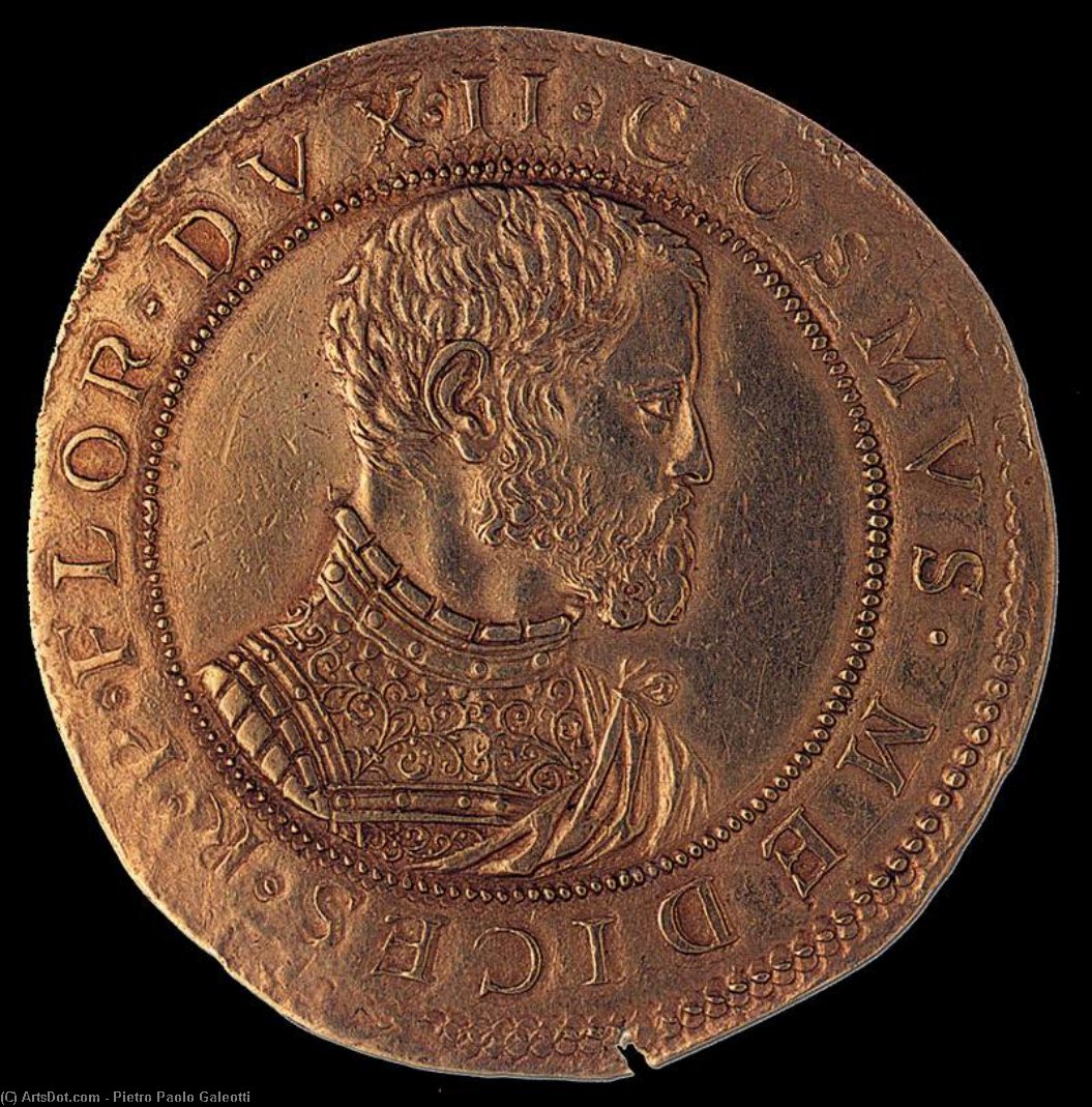 Wikioo.org - The Encyclopedia of Fine Arts - Painting, Artwork by Pietro Paolo Galeotti - Gold Coin on Cosimo I (reverse)