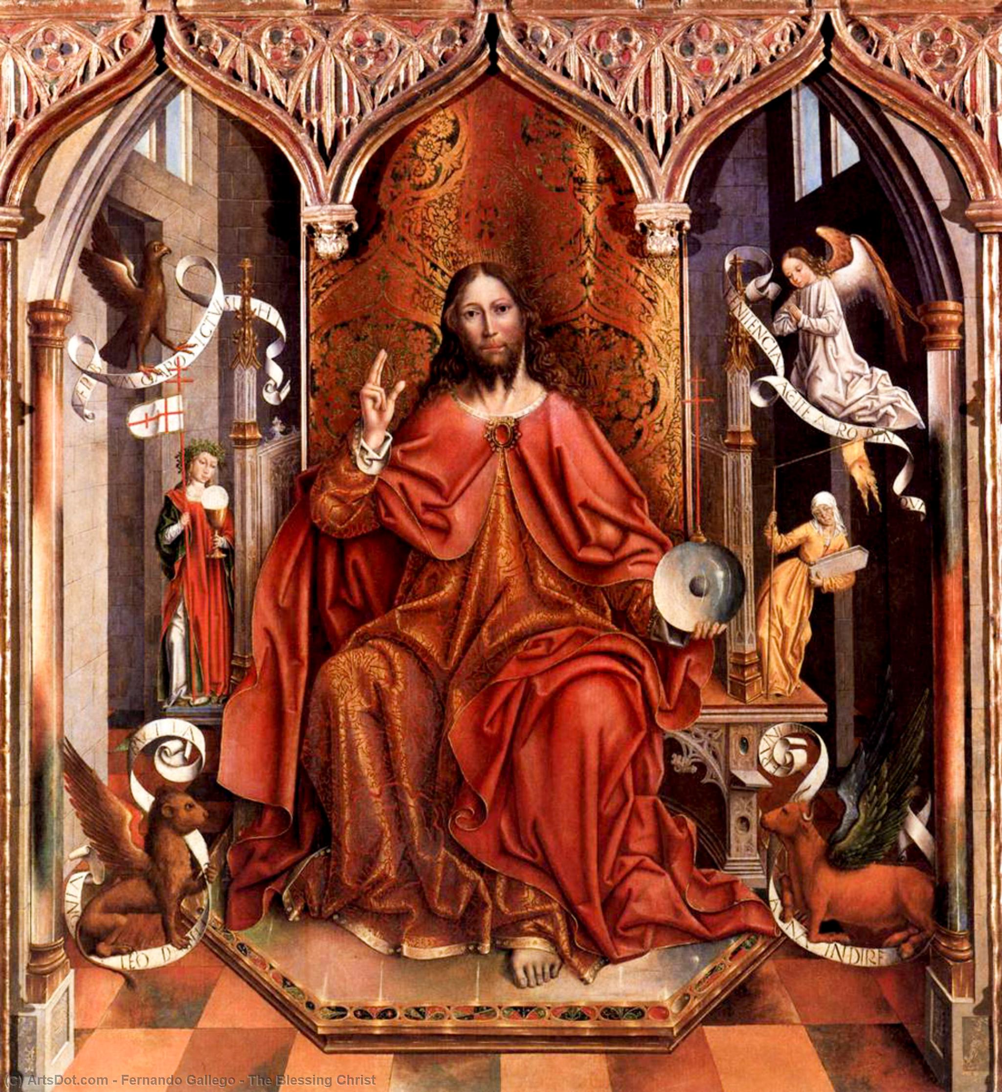 Wikioo.org - The Encyclopedia of Fine Arts - Painting, Artwork by Fernando Gallego - The Blessing Christ