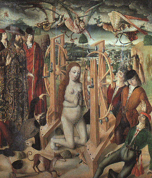 Wikioo.org - The Encyclopedia of Fine Arts - Painting, Artwork by Fernando Gallego - The Martyrdom of Saint Catherine