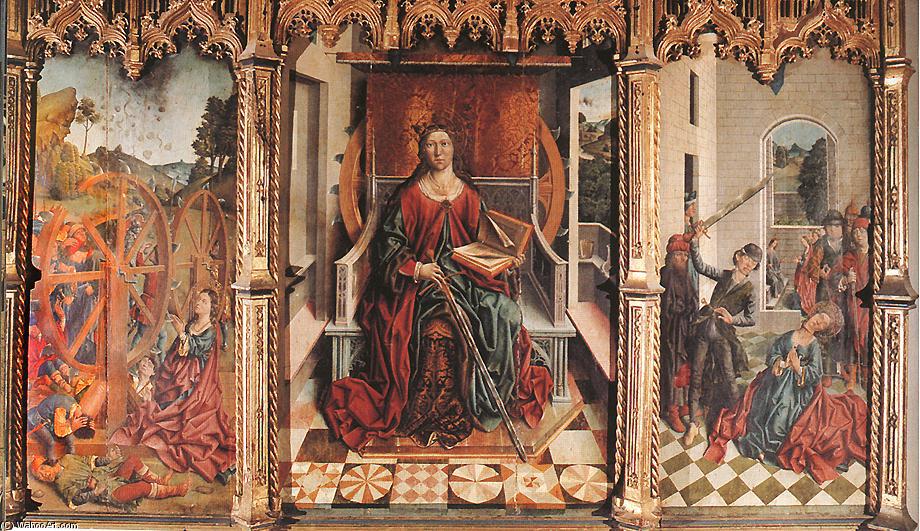 WikiOO.org - Енциклопедия за изящни изкуства - Живопис, Произведения на изкуството Fernando Gallego - Triptych of St Catherine