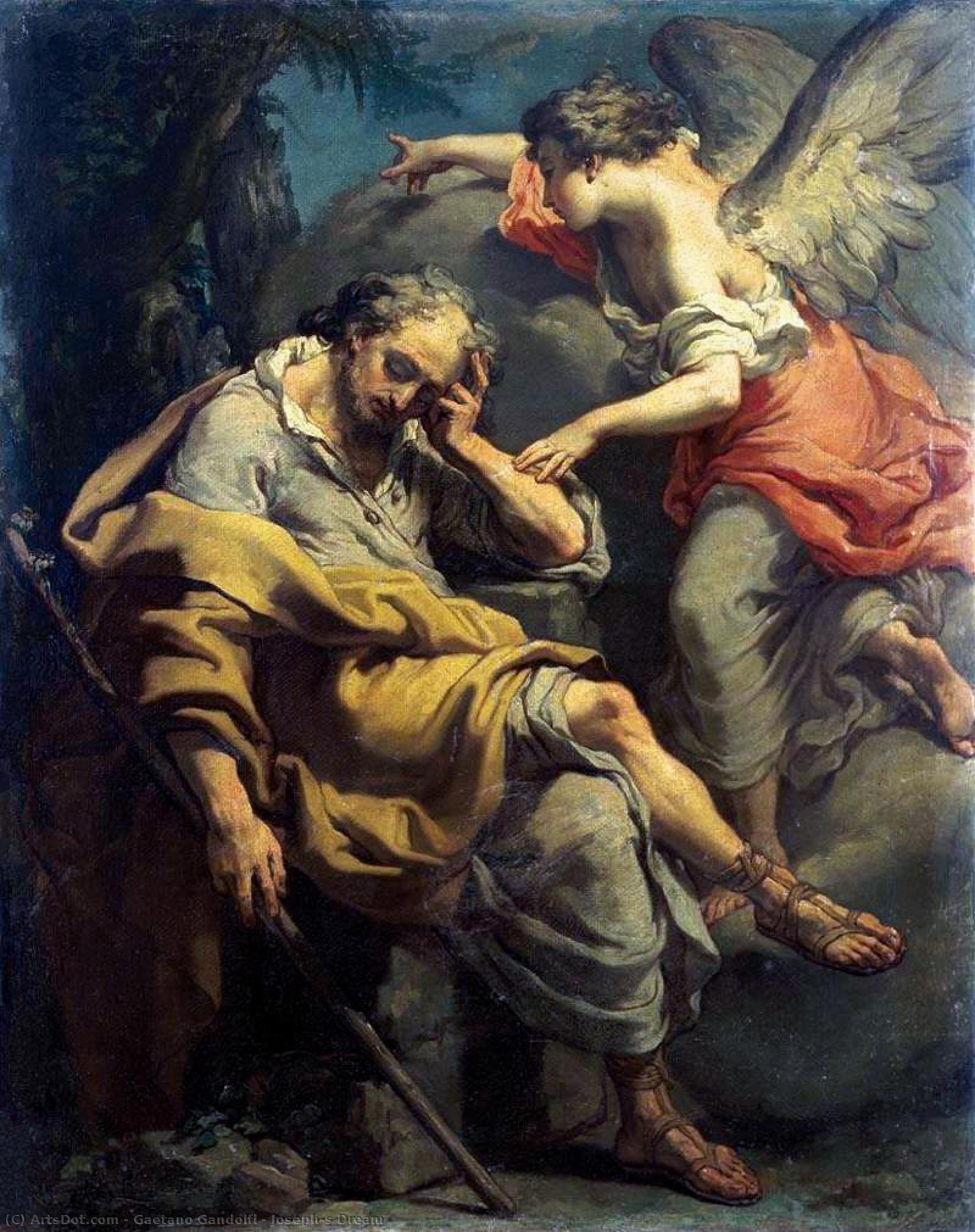 WikiOO.org - Encyclopedia of Fine Arts - Maleri, Artwork Gaetano Gandolfi - Joseph's Dream