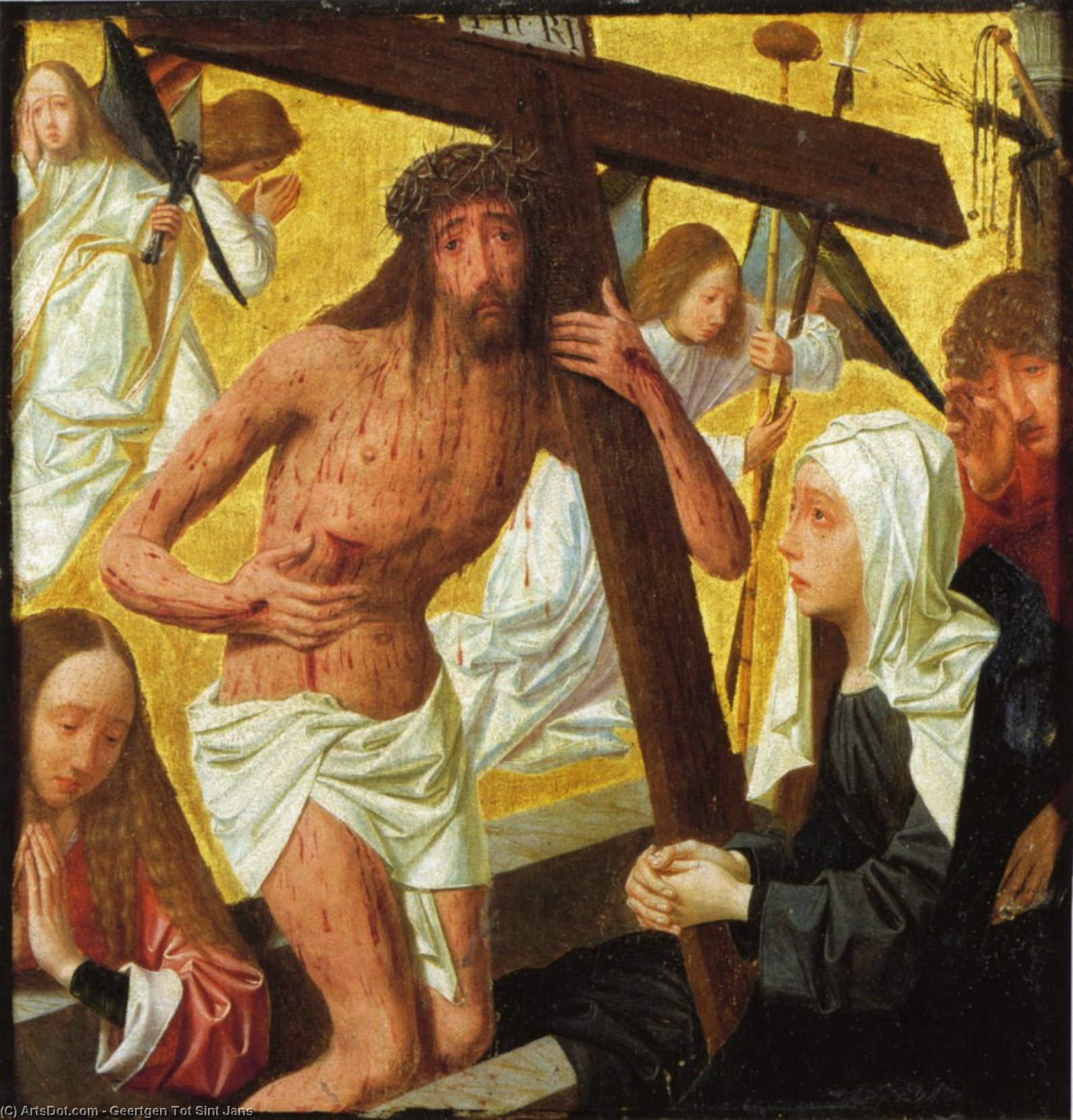 Wikioo.org - Bách khoa toàn thư về mỹ thuật - Vẽ tranh, Tác phẩm nghệ thuật Geertgen Tot Sint Jans - Man of Sorrows