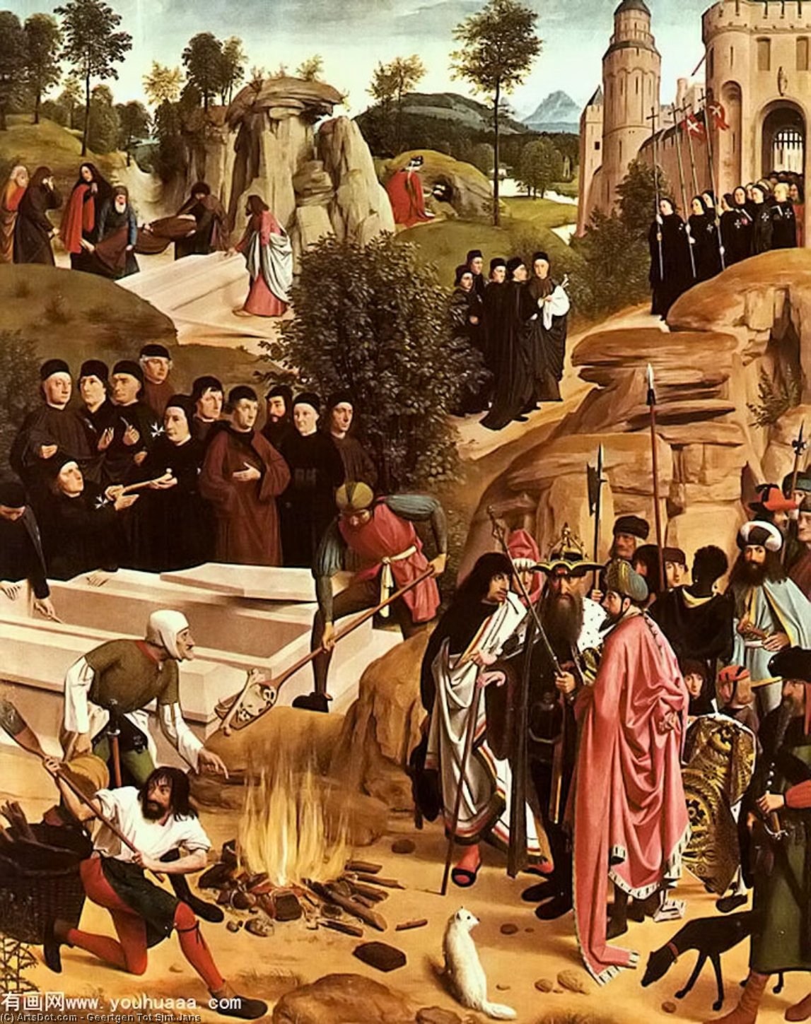 Wikioo.org - The Encyclopedia of Fine Arts - Painting, Artwork by Geertgen Tot Sint Jans - The Bones of St. John the Baptist