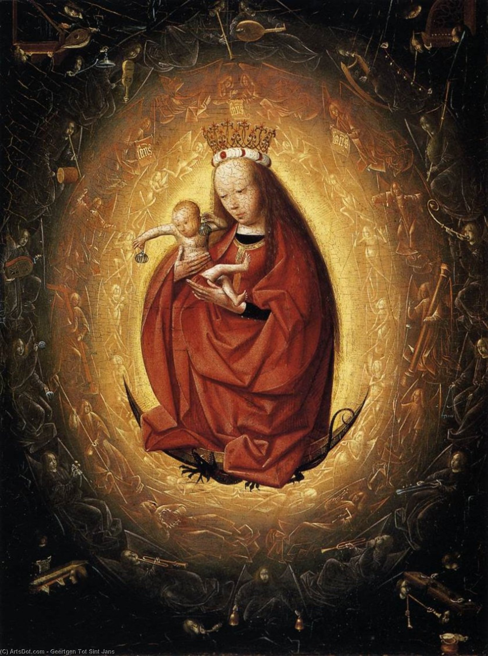 Wikioo.org - The Encyclopedia of Fine Arts - Painting, Artwork by Geertgen Tot Sint Jans - Virgin and Child