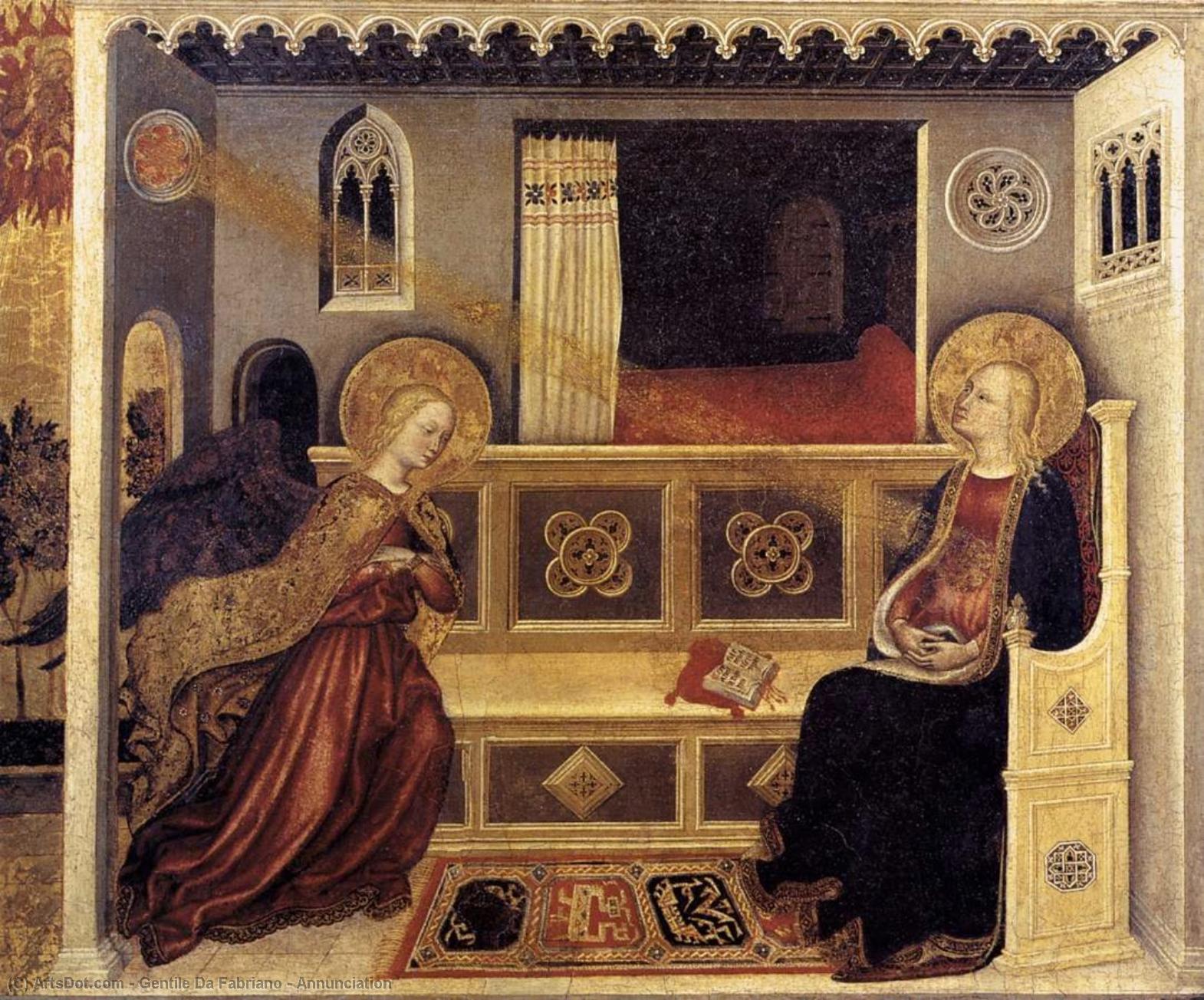 Wikioo.org - The Encyclopedia of Fine Arts - Painting, Artwork by Gentile Da Fabriano - Annunciation