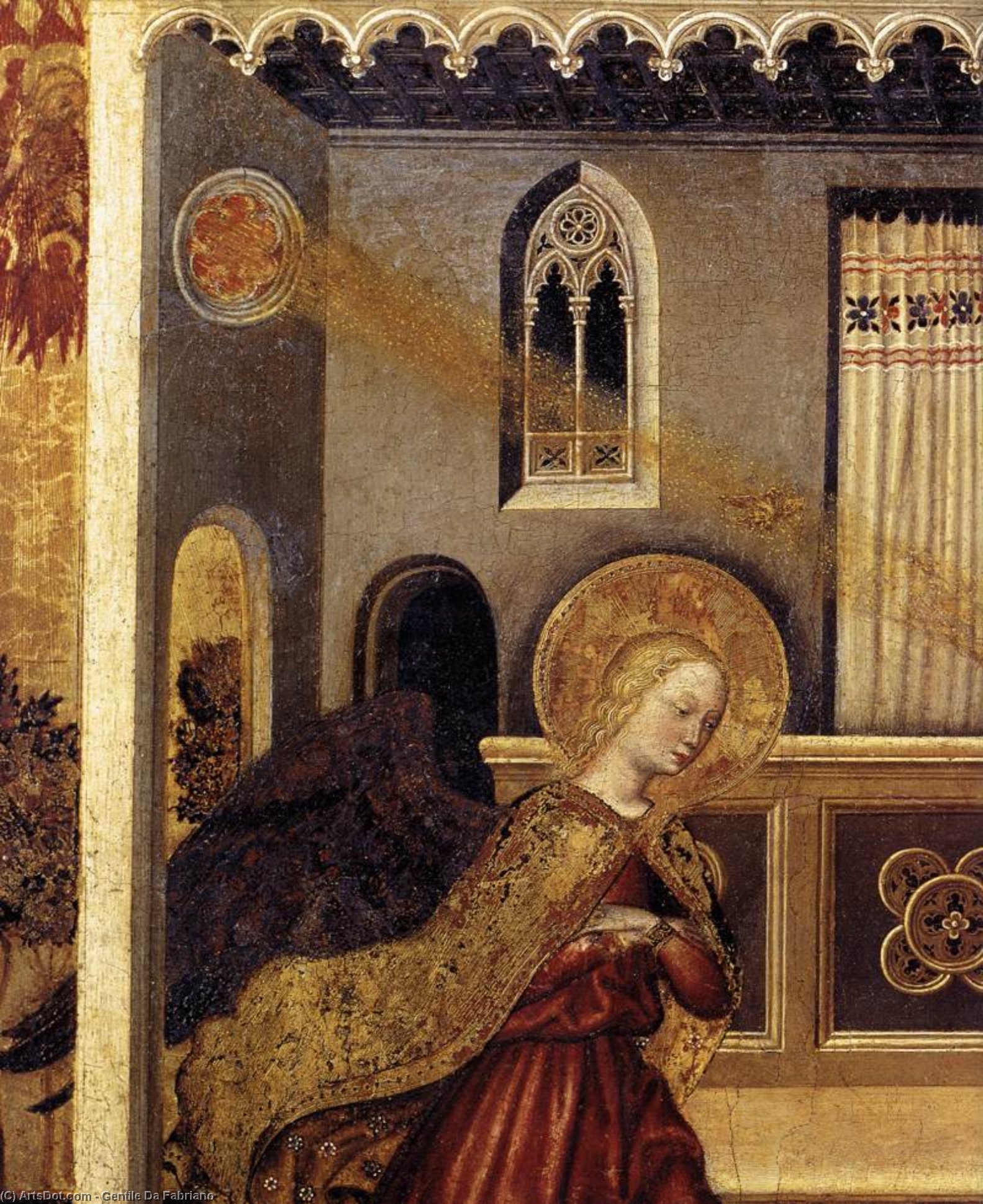 Wikioo.org - The Encyclopedia of Fine Arts - Painting, Artwork by Gentile Da Fabriano - Annunciation (detail)
