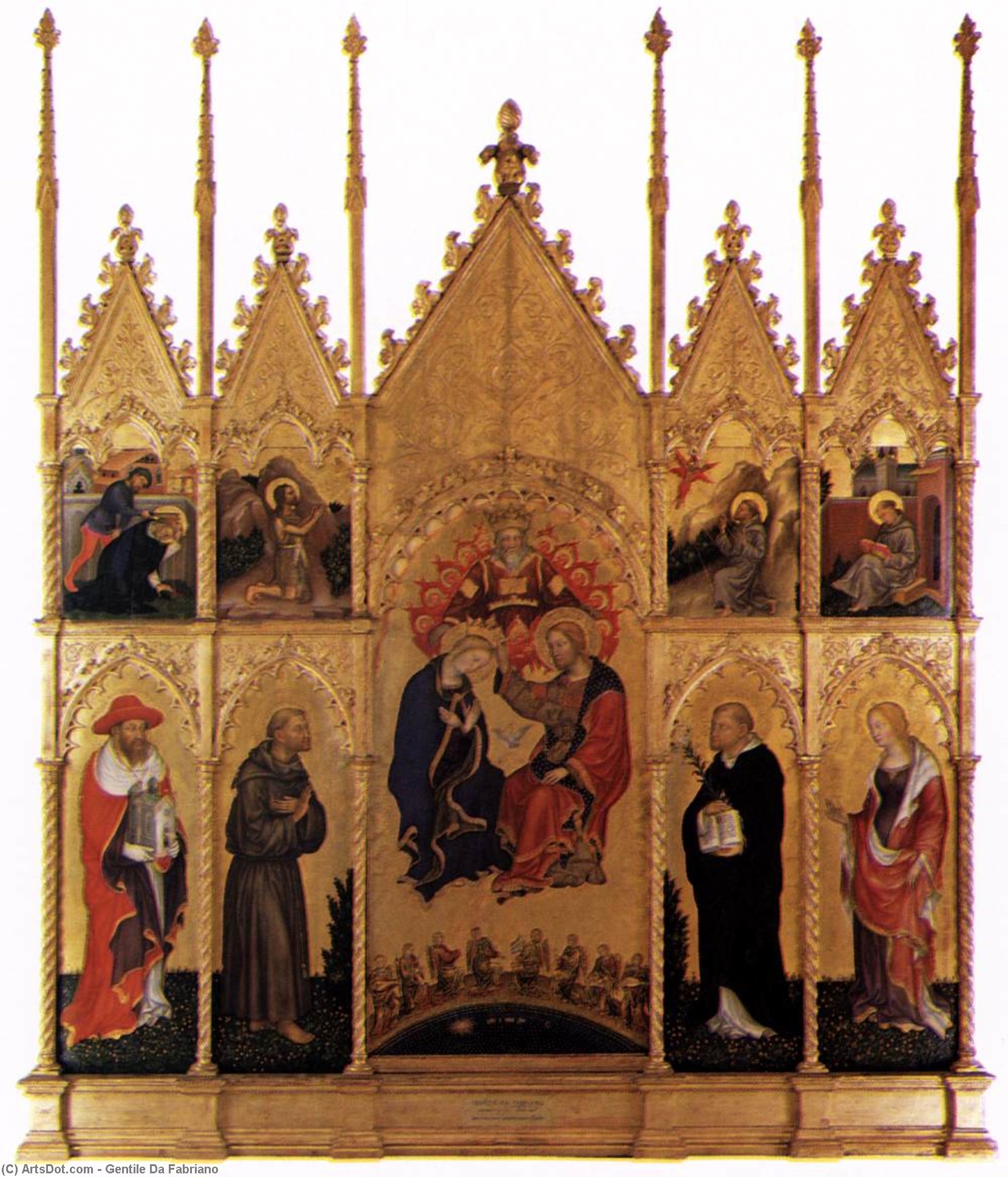 Wikioo.org - The Encyclopedia of Fine Arts - Painting, Artwork by Gentile Da Fabriano - Polyptych of Valle Romita