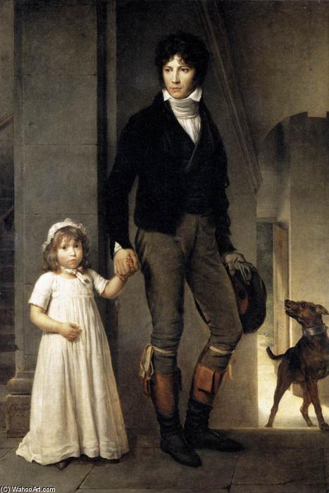 Wikioo.org - The Encyclopedia of Fine Arts - Painting, Artwork by François Gérard (François Pascal Simon) - Jean-Baptist Isabey, Miniaturist, with his Daughter