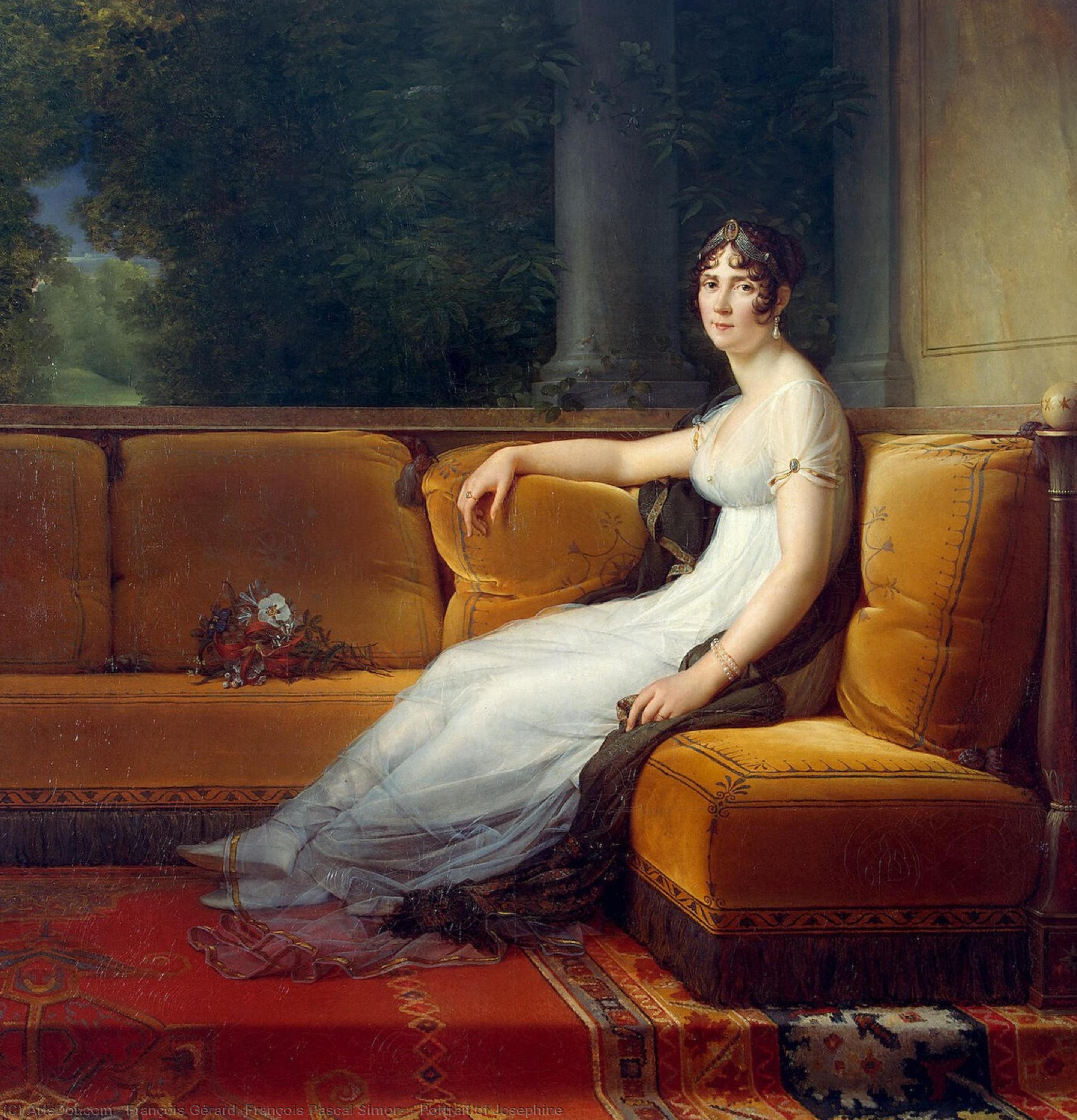 Wikioo.org - The Encyclopedia of Fine Arts - Painting, Artwork by François Gérard (François Pascal Simon) - Portrait of Josephine