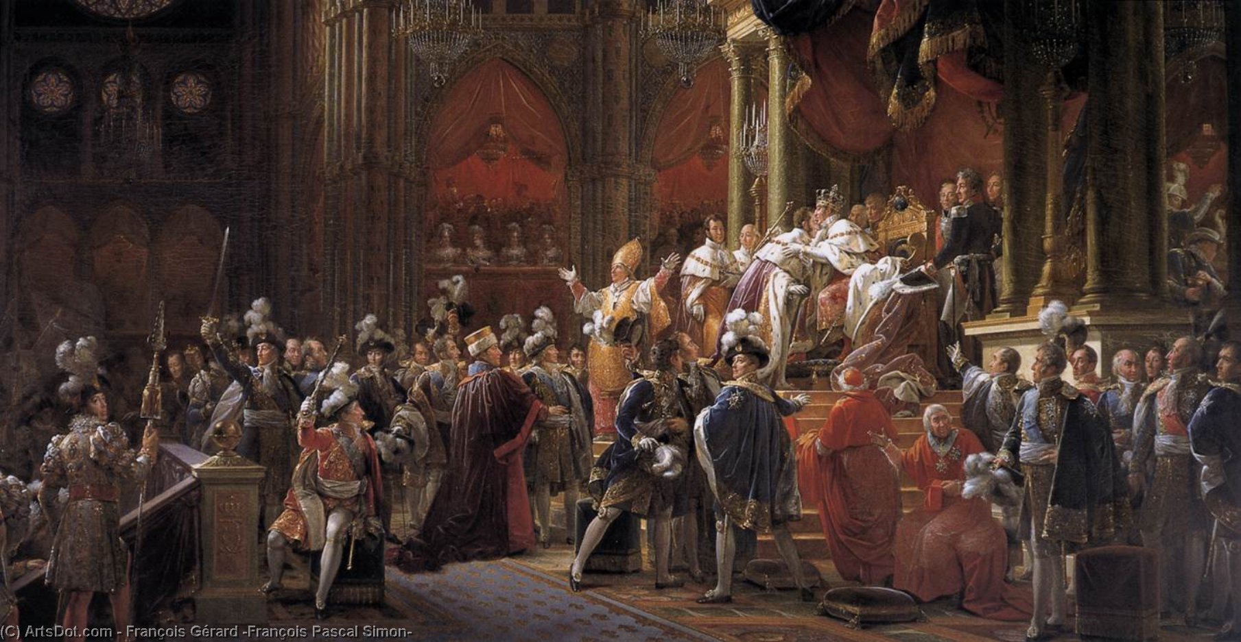 Wikioo.org – L'Encyclopédie des Beaux Arts - Peinture, Oeuvre de François Gérard (François Pascal Simon) - le couronnement de charles X