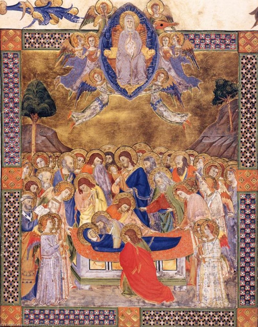 Wikioo.org - The Encyclopedia of Fine Arts - Painting, Artwork by Don Silvestro Dei Gherarducci - Gradual from Santa Maria degli Angeli (Folio 142)