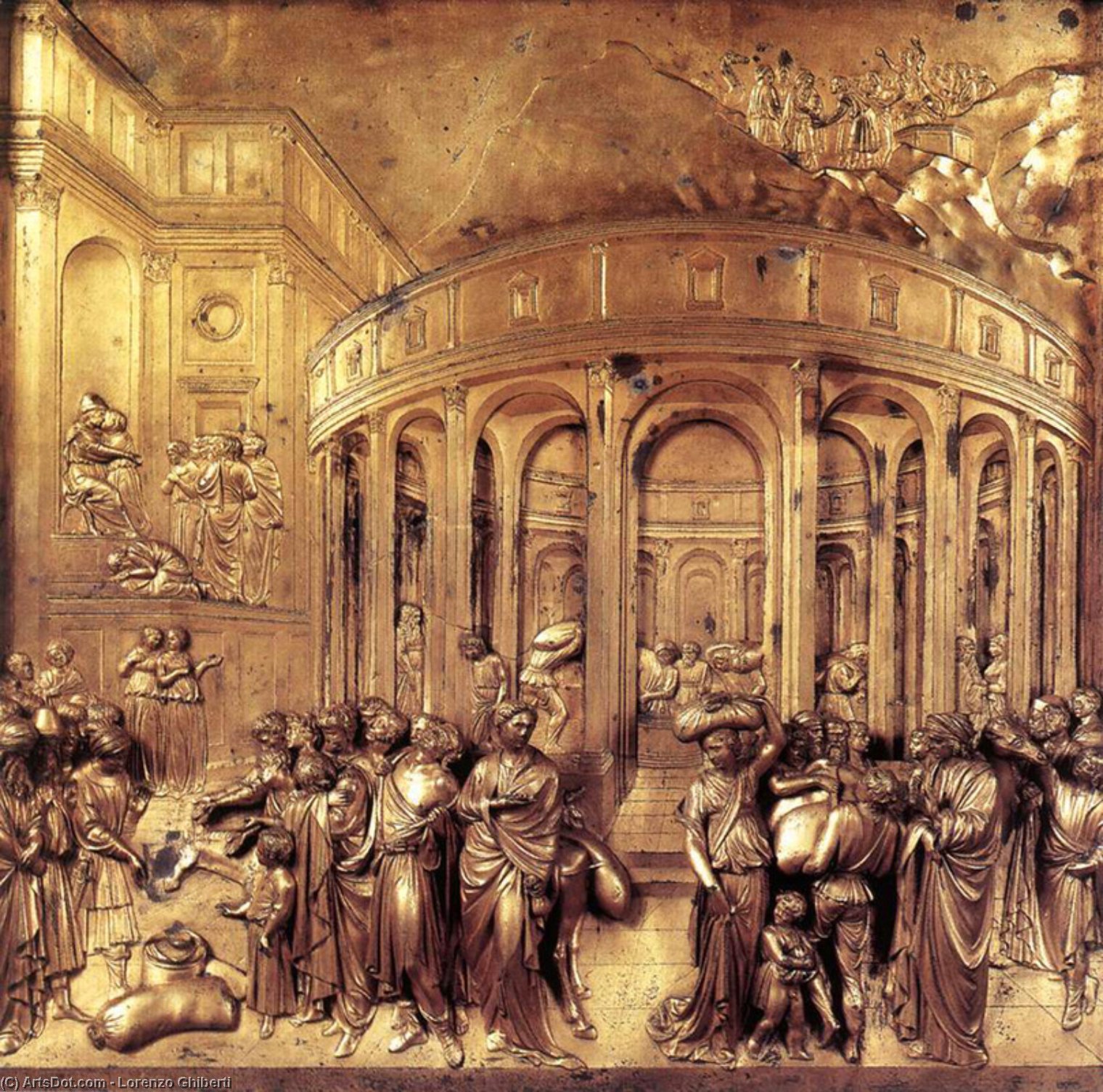 Wikioo.org - The Encyclopedia of Fine Arts - Painting, Artwork by Lorenzo Ghiberti - Discovery of the Golden Cup