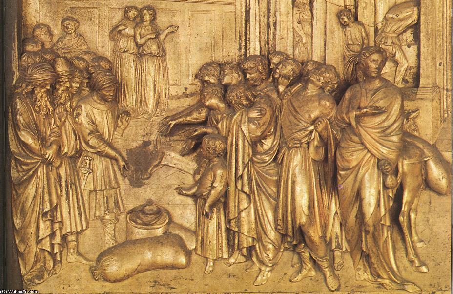 Wikioo.org - The Encyclopedia of Fine Arts - Painting, Artwork by Lorenzo Ghiberti - Discovery of the Golden Cup (detail)