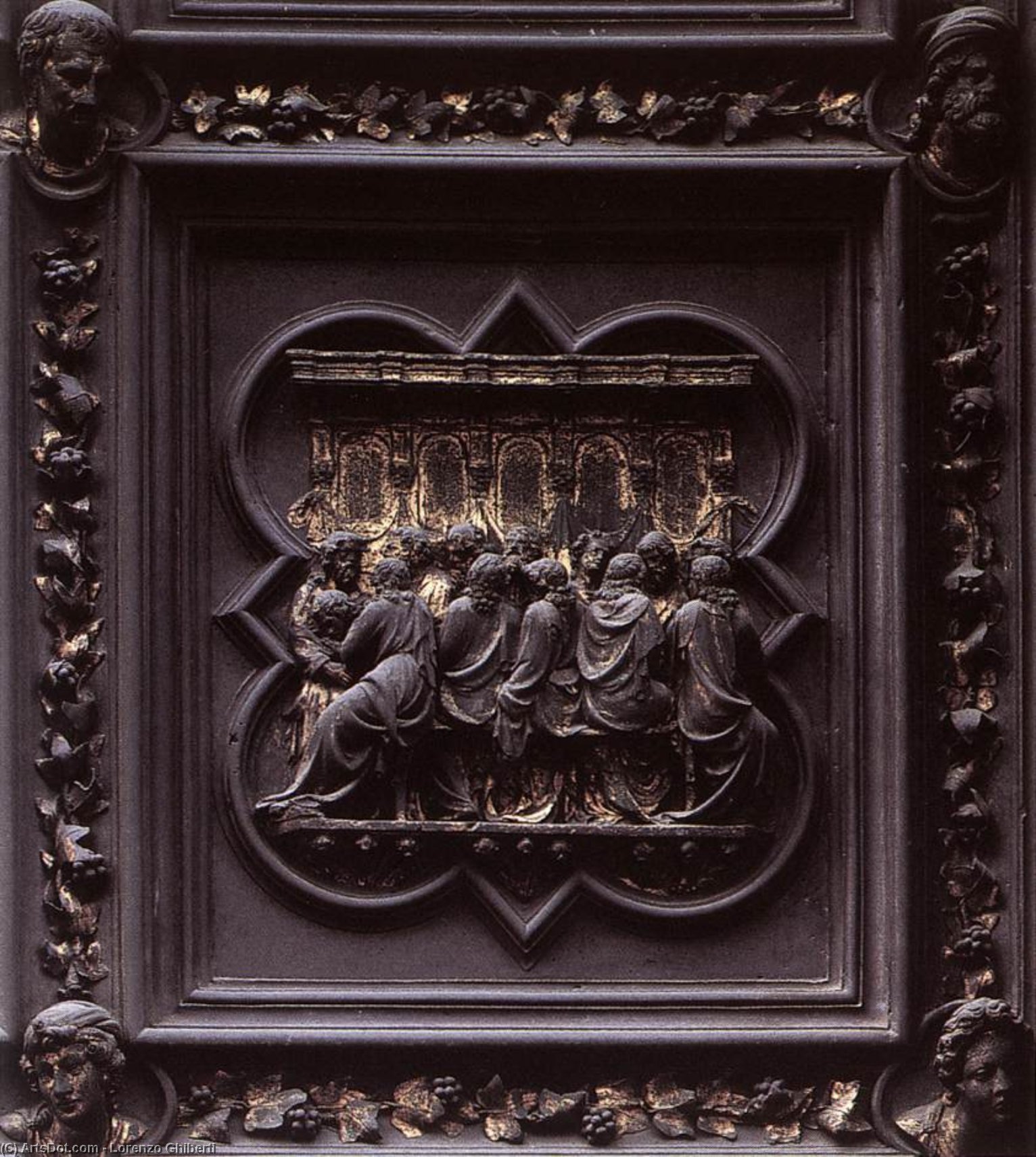 WikiOO.org - Encyclopedia of Fine Arts - Lukisan, Artwork Lorenzo Ghiberti - Last Supper