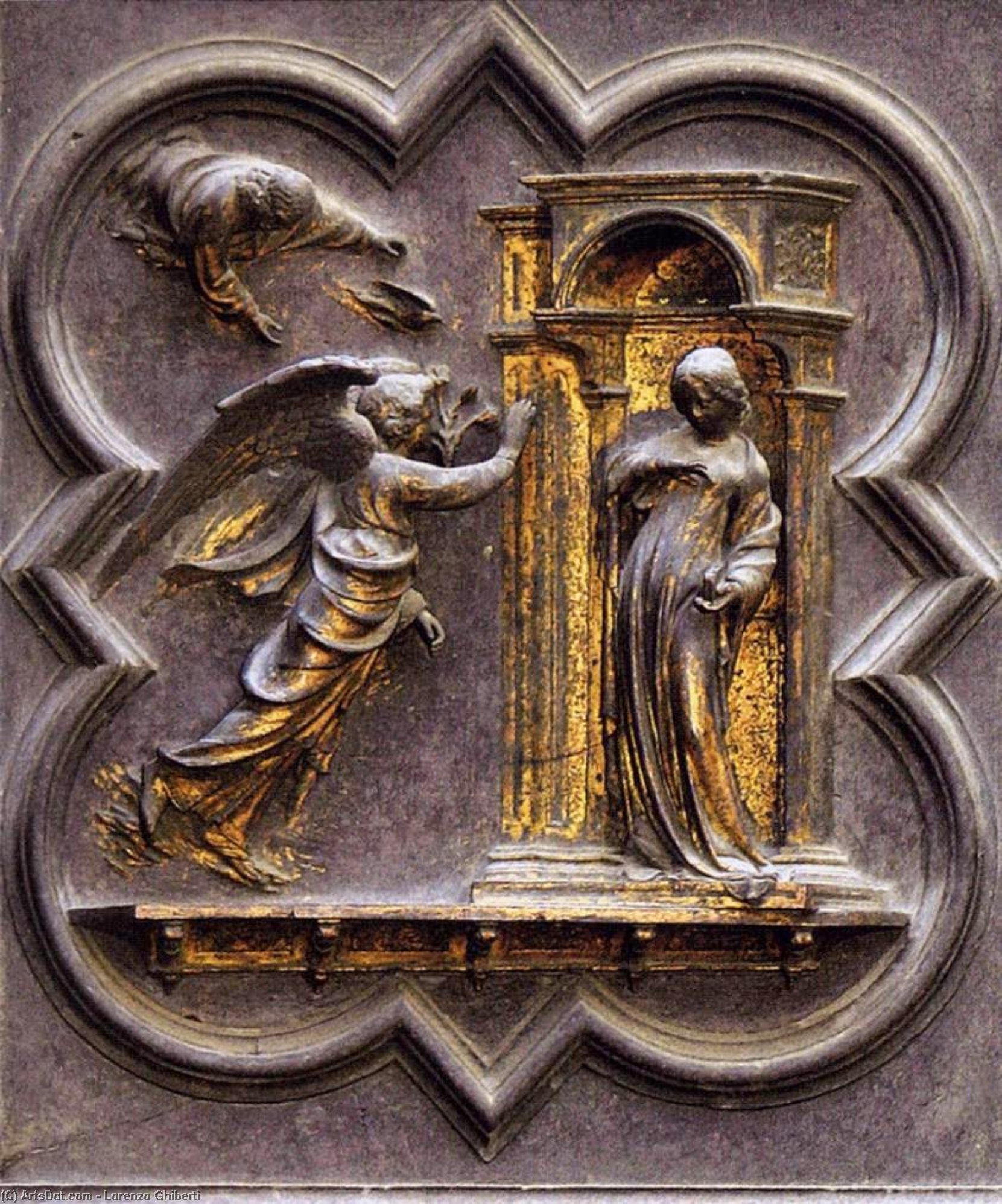 WikiOO.org - אנציקלופדיה לאמנויות יפות - ציור, יצירות אמנות Lorenzo Ghiberti - The Annunciation