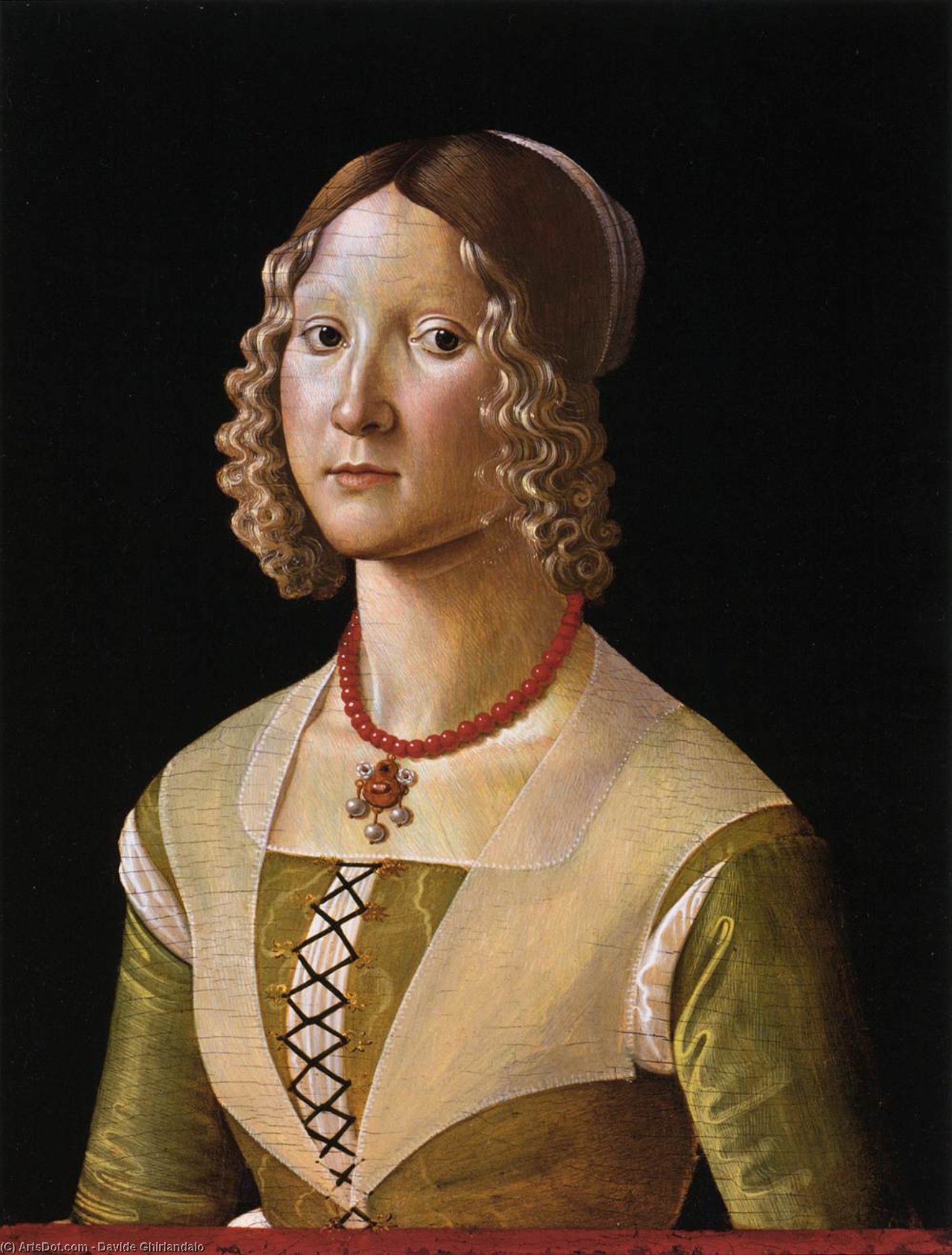 WikiOO.org - Enciklopedija dailės - Tapyba, meno kuriniai Davide Ghirlandaio - Portrait of Selvaggia Sassetti